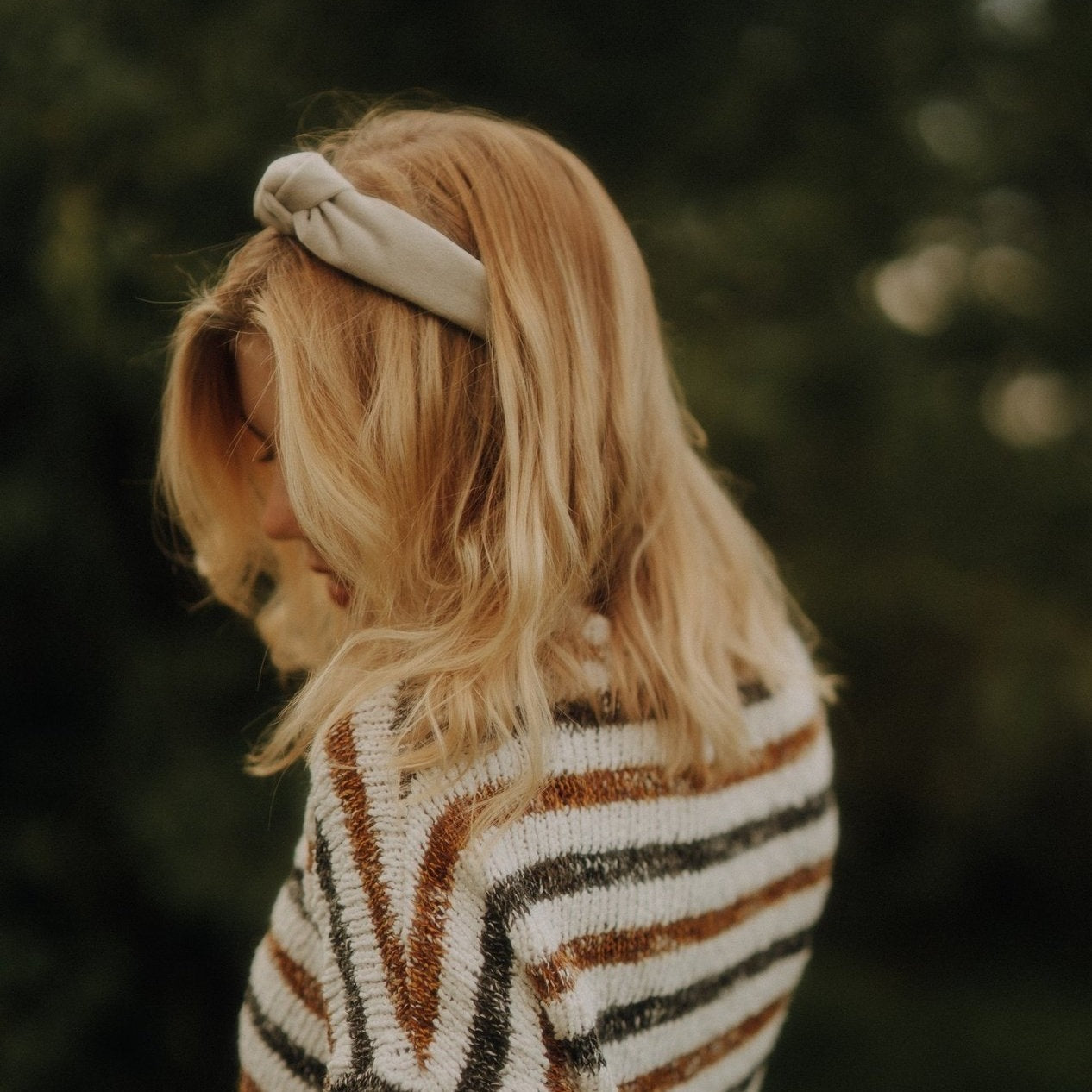 Elli - beige Haarreif Knoten