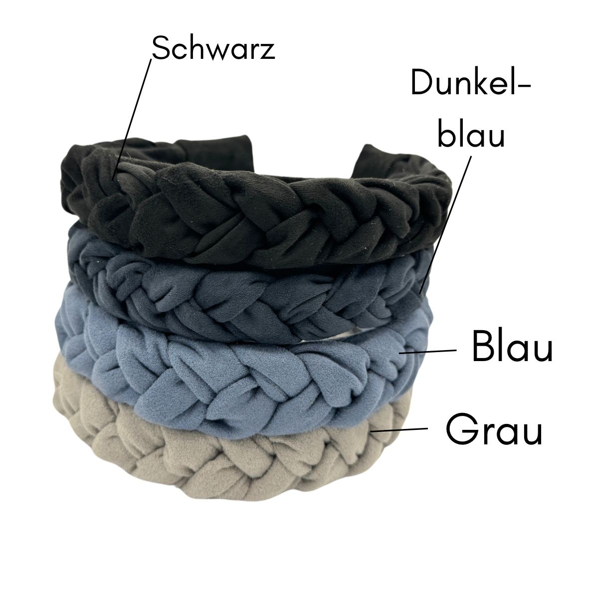 Dirndlhaarreif - Geflochten Blau