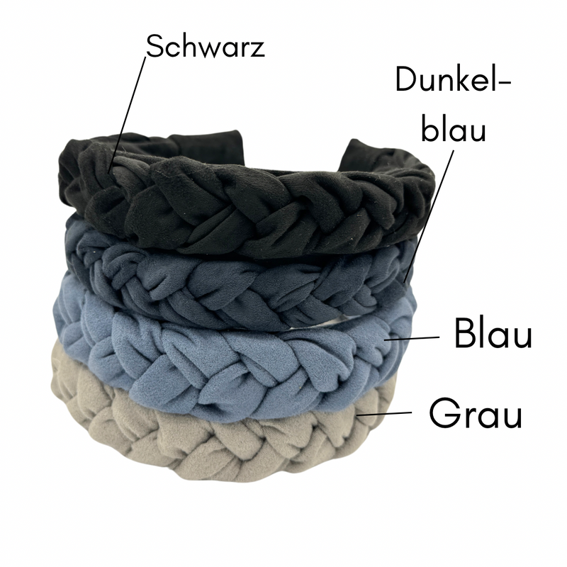 Dirndlhaarreif - Geflochten Blau