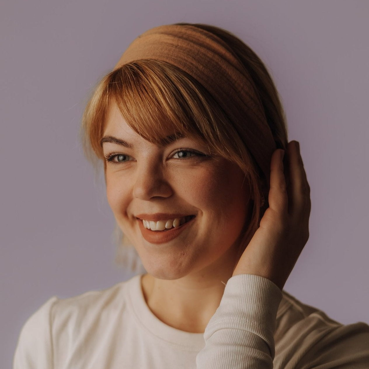 Drahthaarband Musselin Natur