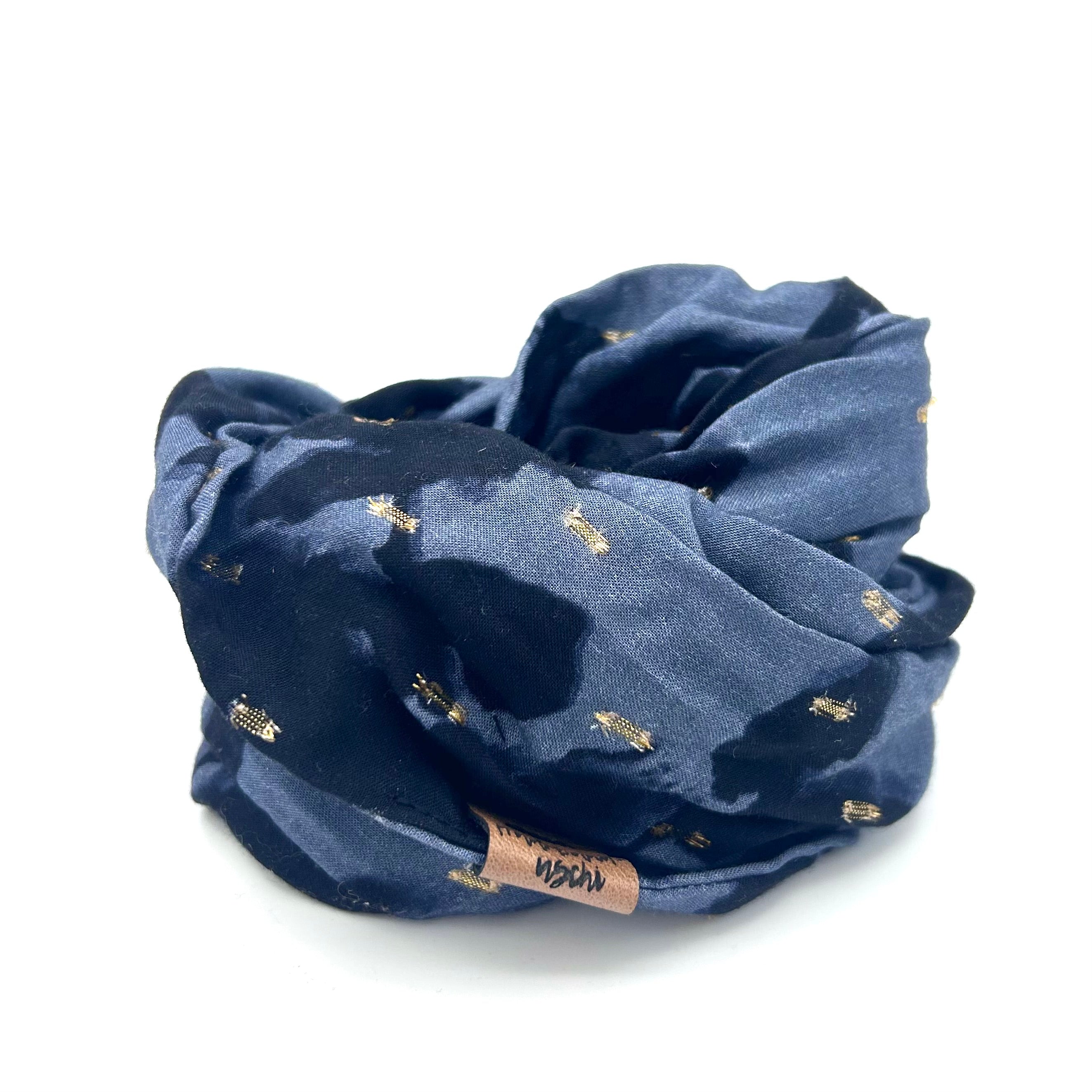 Drahthaarband Breit - Midnight Blue