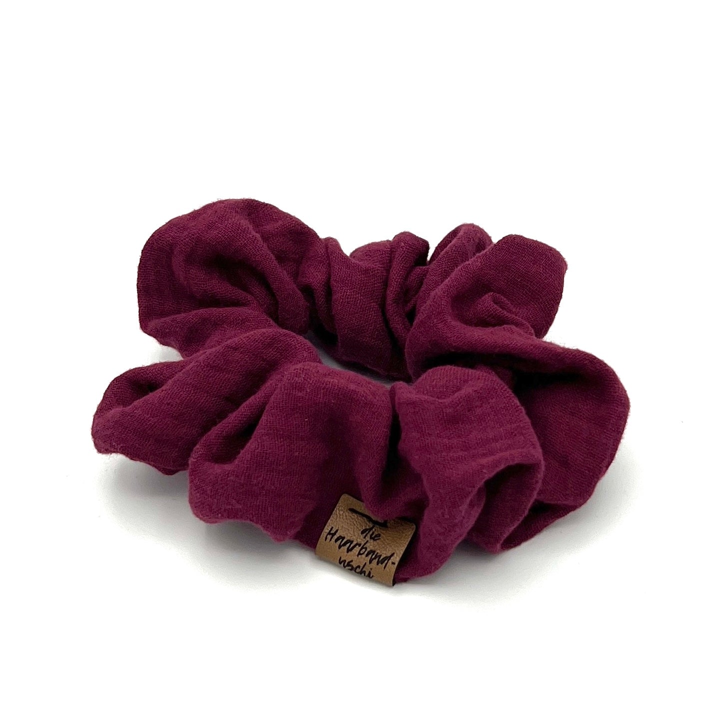 Scrunchie Musselin Bordeaux