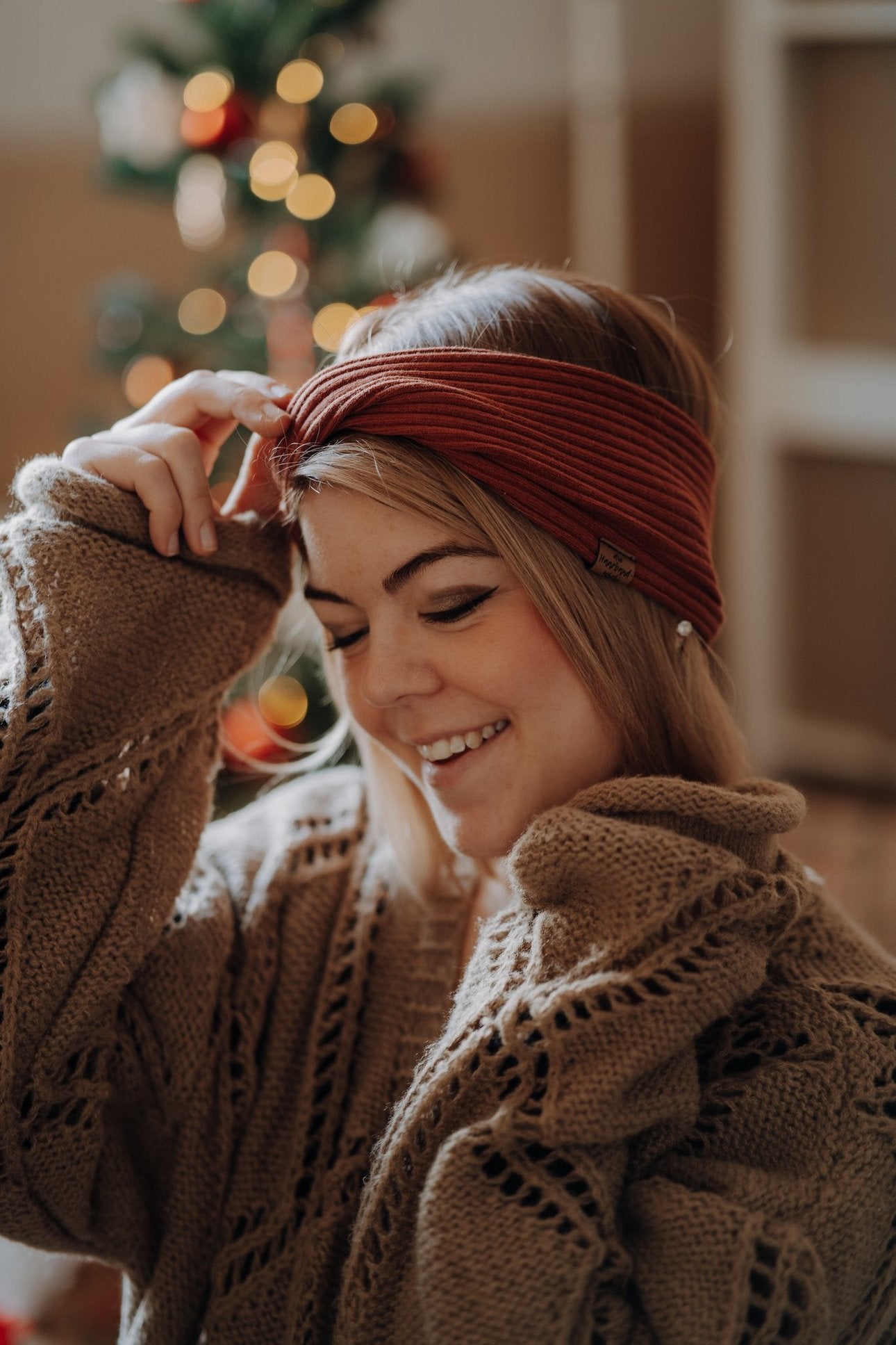 Stirnband gedreht orange