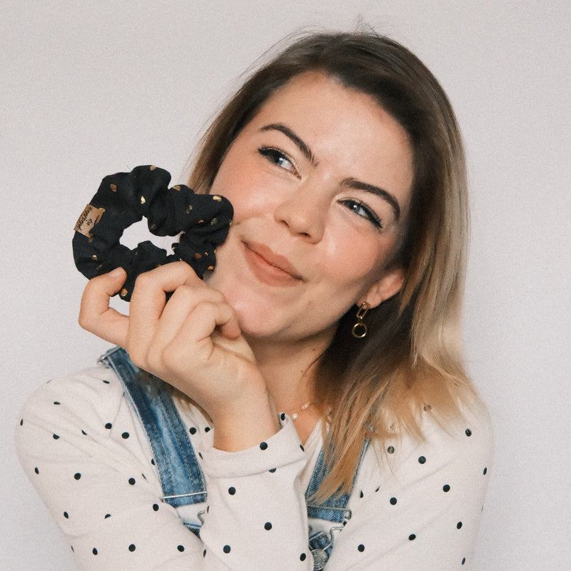Scrunchie - Herzi Dunkelblau