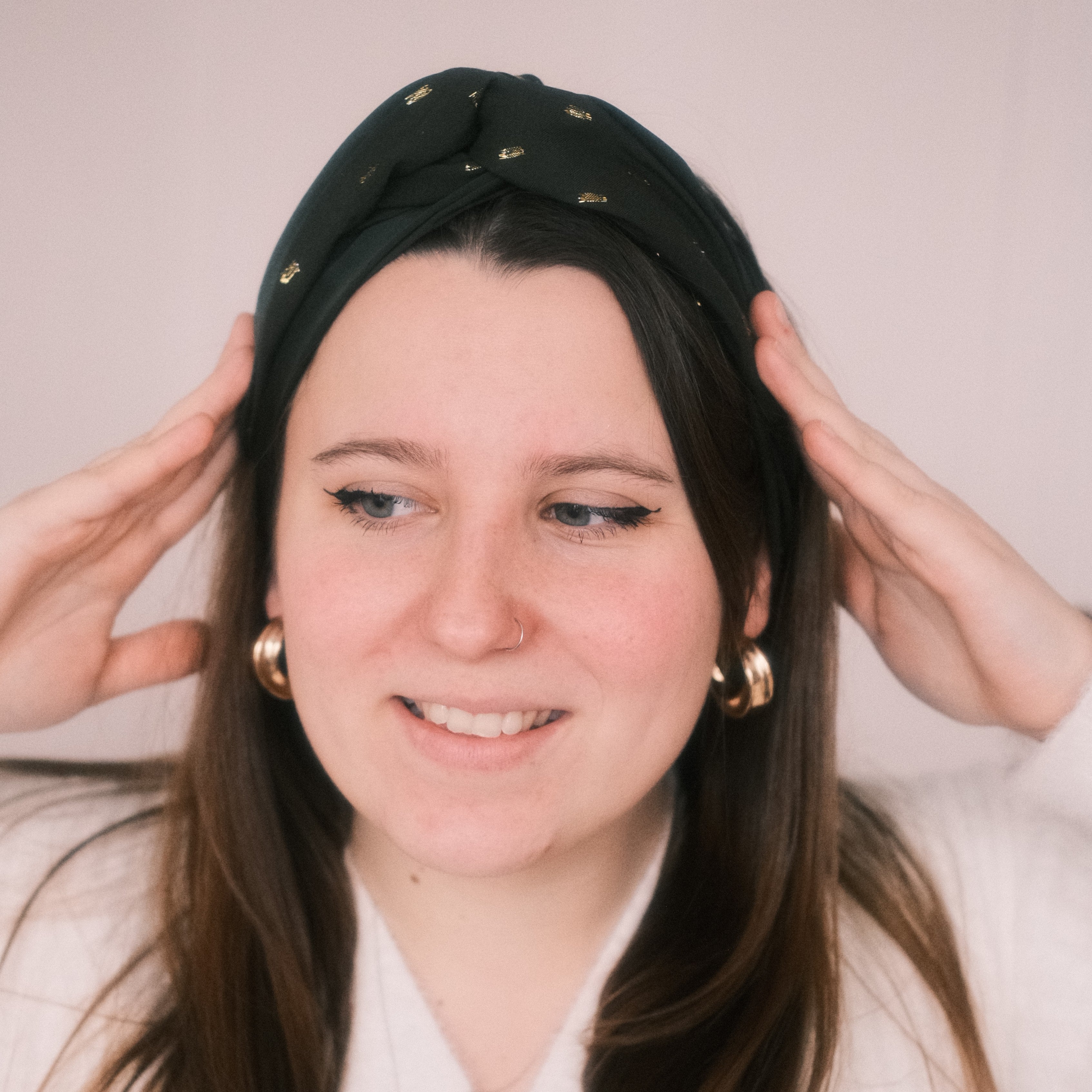 Drahthaarband 2 Seiten - Sparkle Khaki