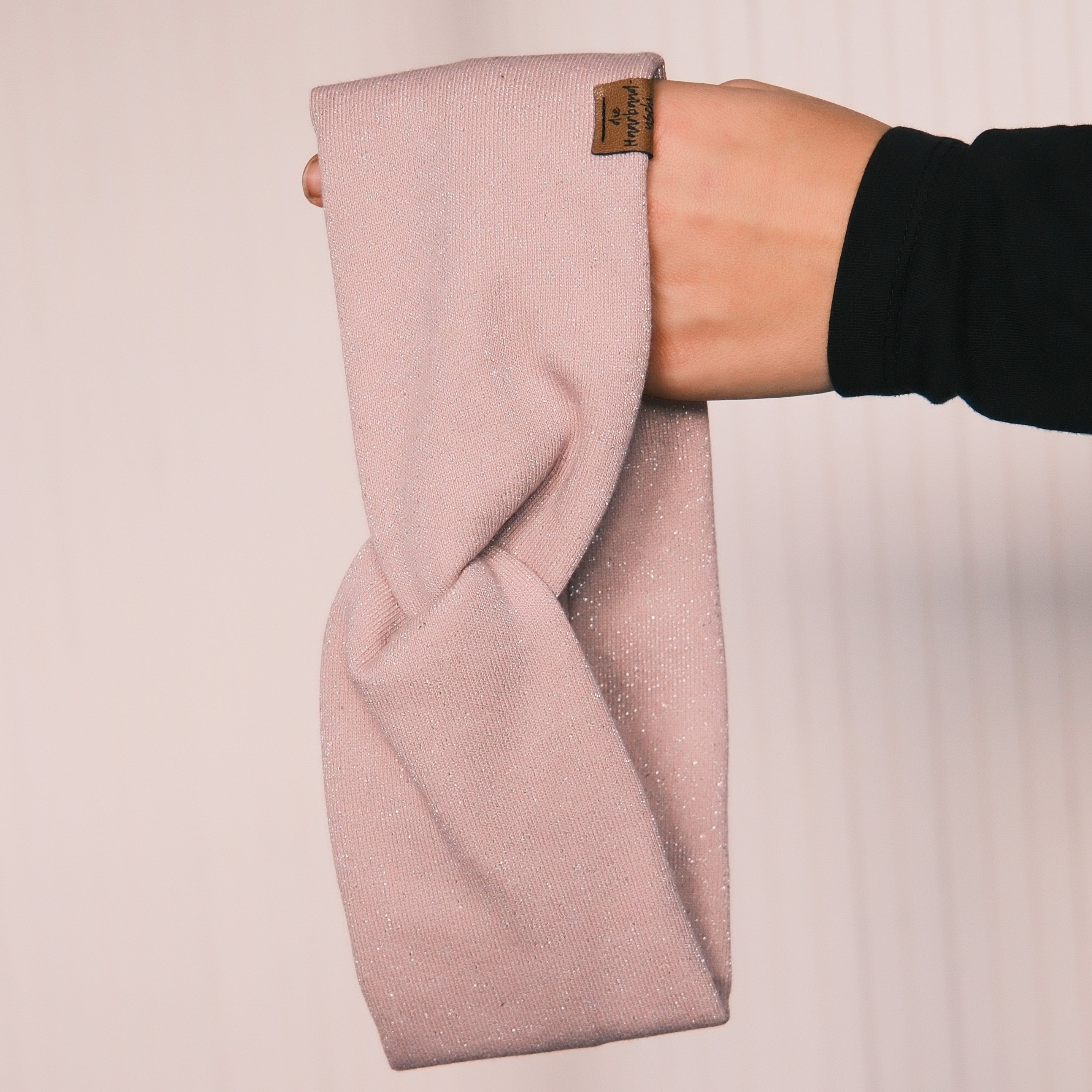 Basic Haarband - Glitzer Hellrosa