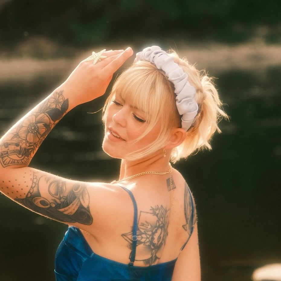 Ronja - Wedding Hellblau - Haarreif gerafft