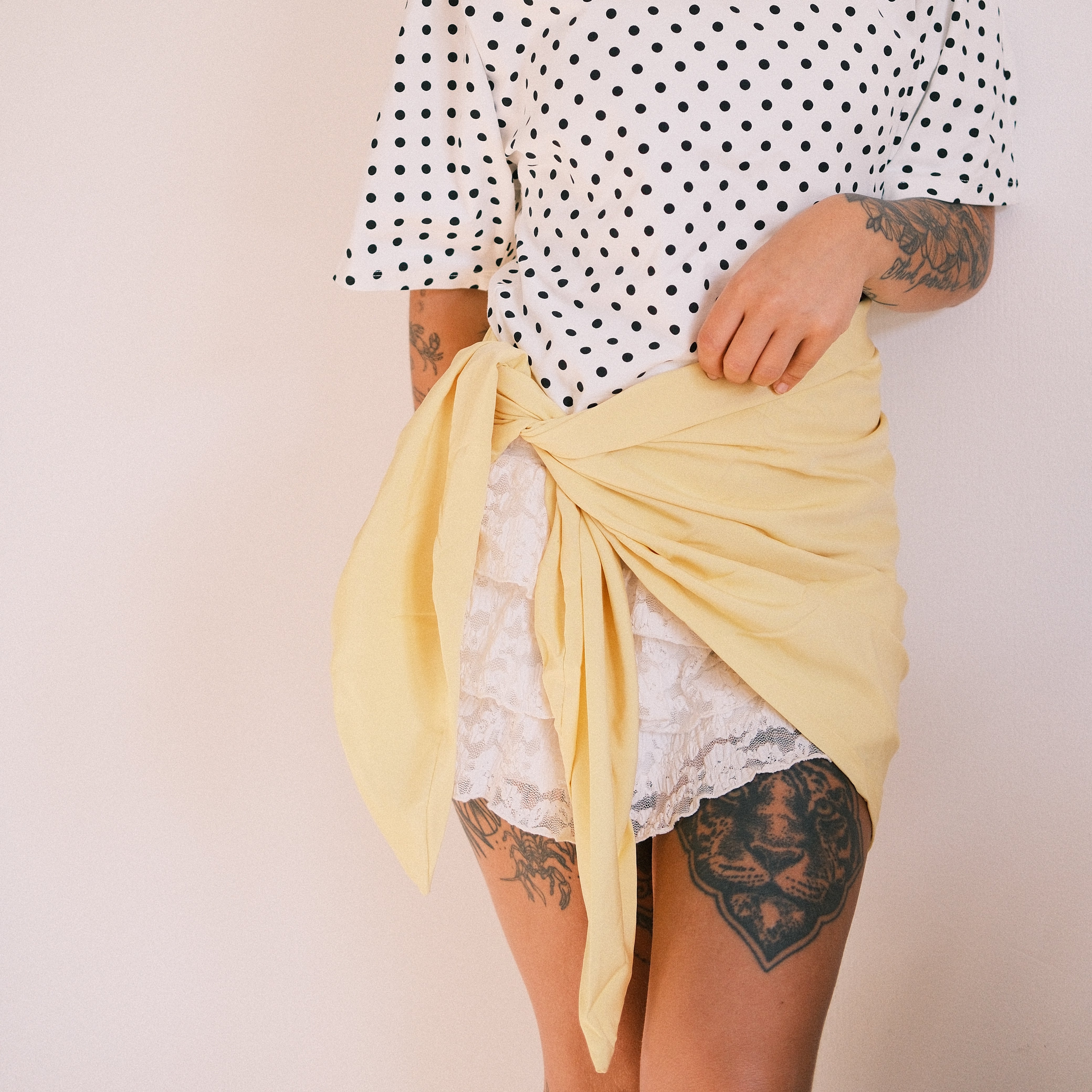 XXL Dreieckstuch - soft touch Butteryellow