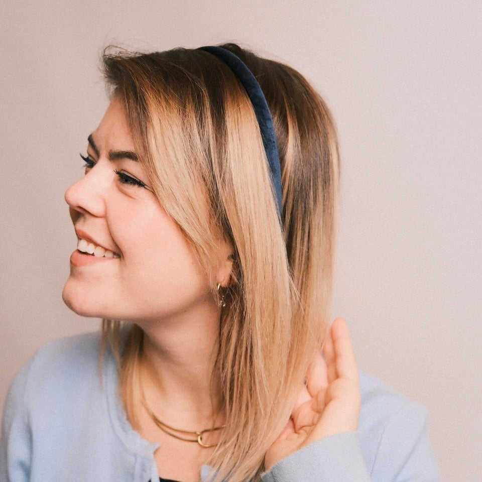 Lina - Samt Indigo Blau