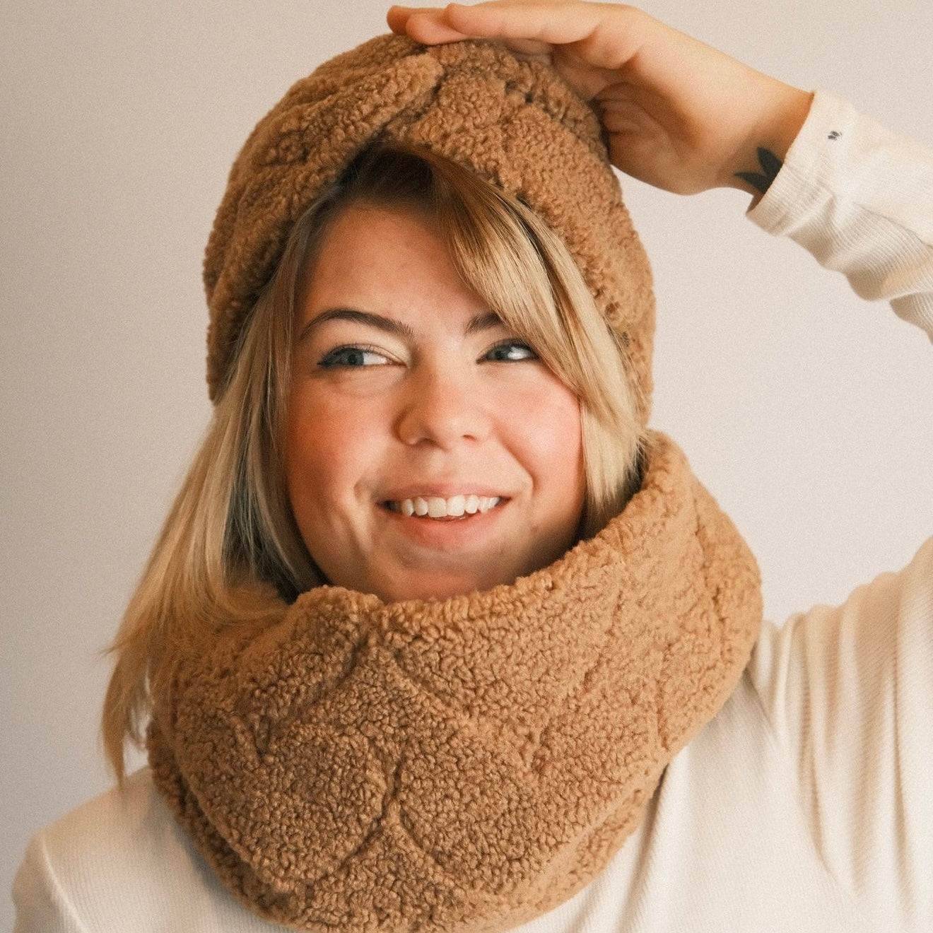 Basic Haarband - Teddy Love Camel