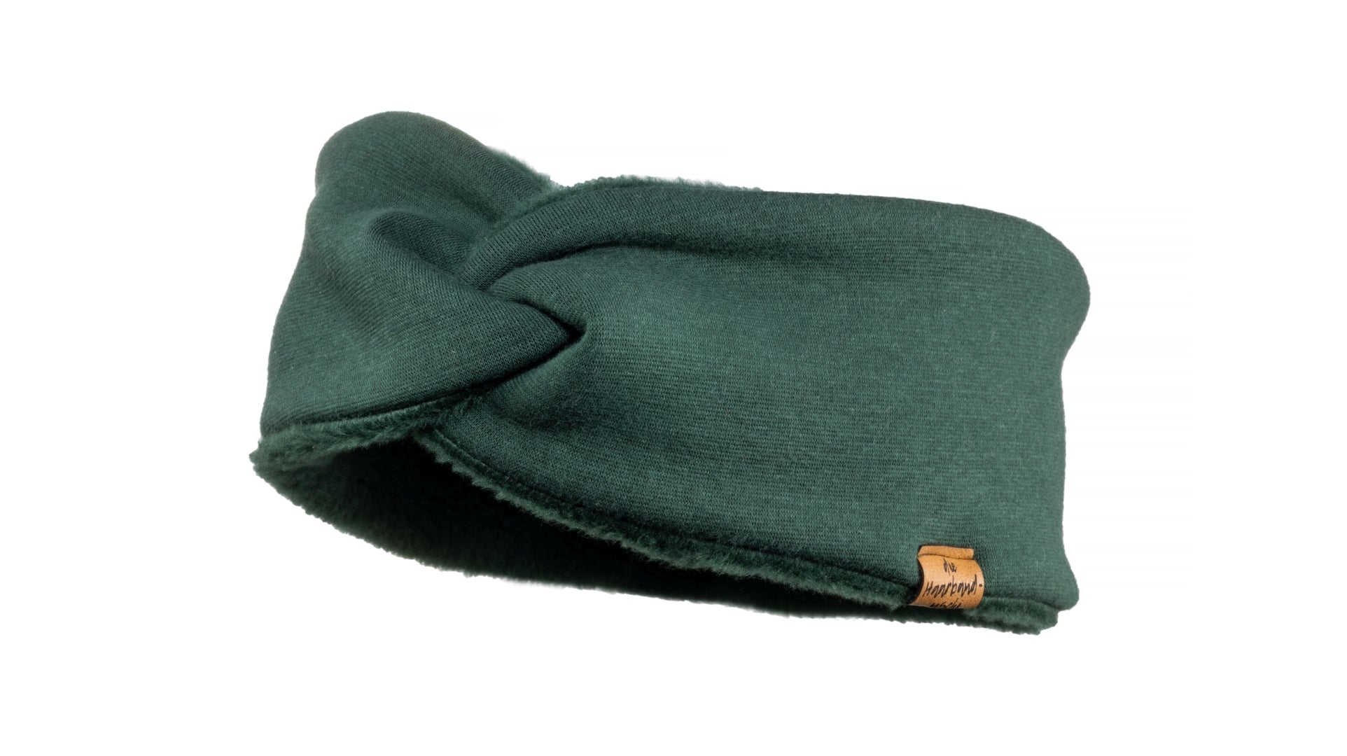 Stirnband Basic gefüttert Grün