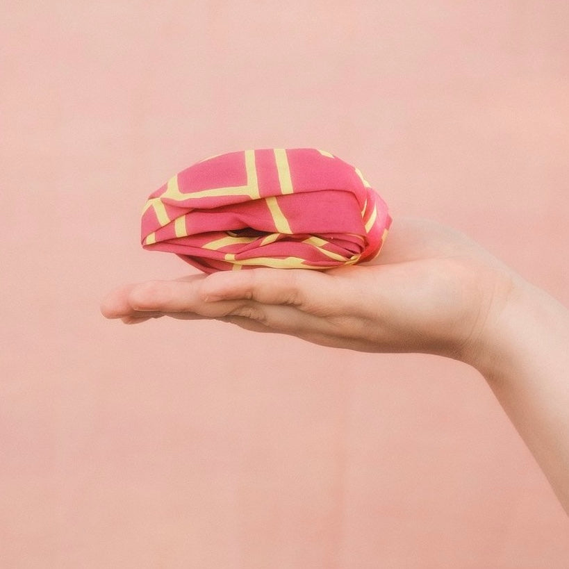 Drahthaarband Neon Pink/Gelb