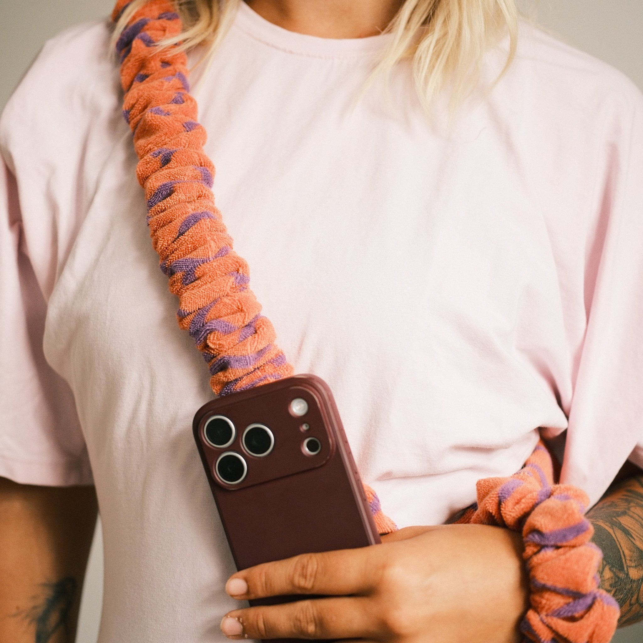 Handykette - Frottee Orange
