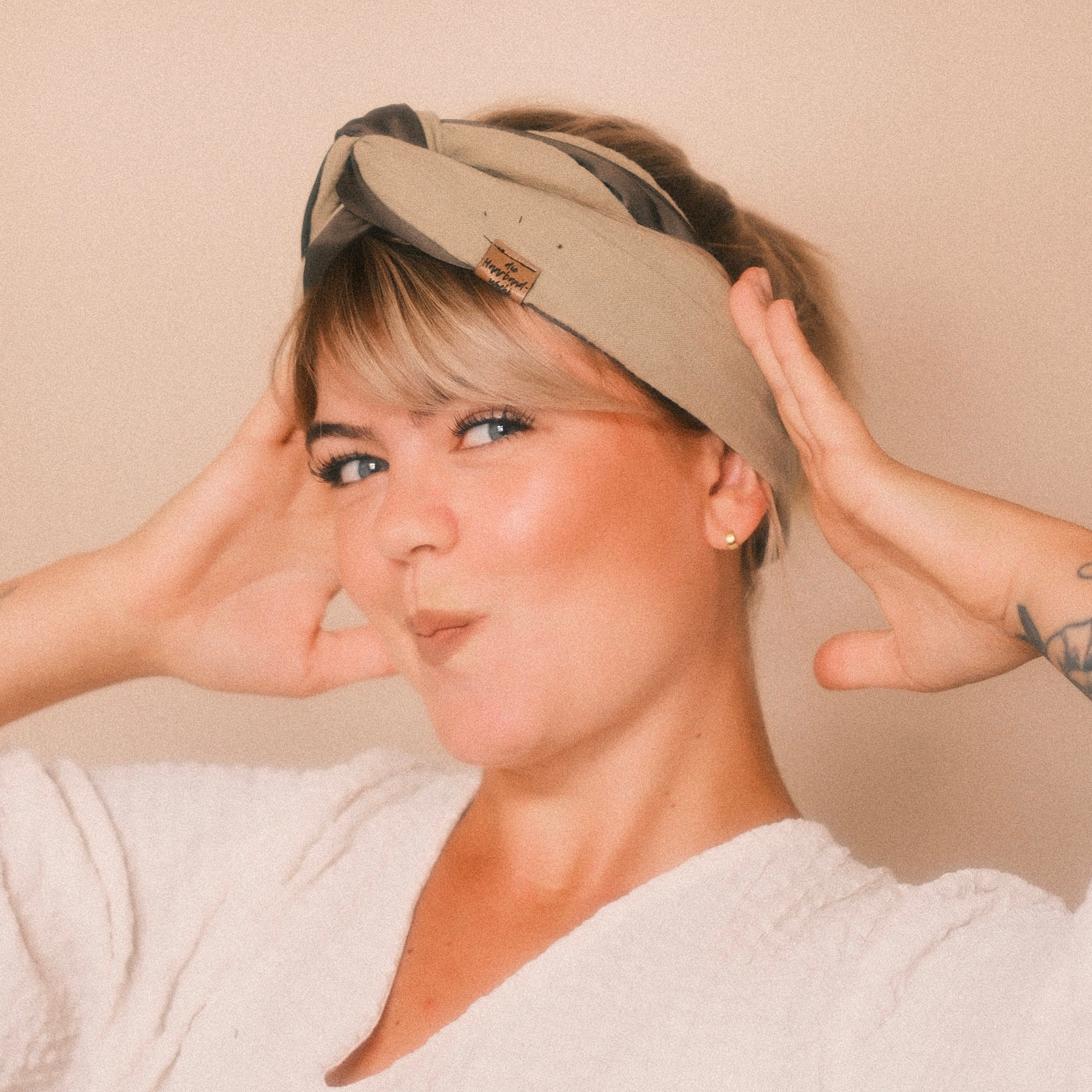 Drahthaarband 2 Seiten Olive/Khaki