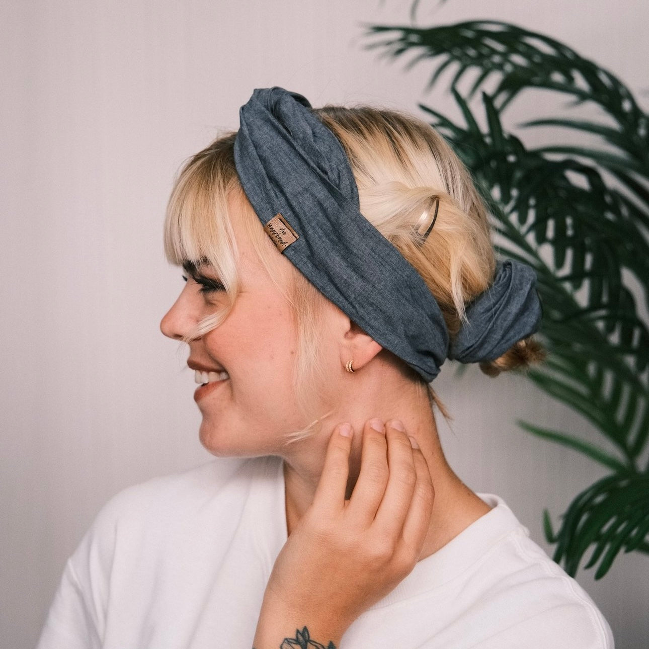 Drahthaarband Jeans Grau