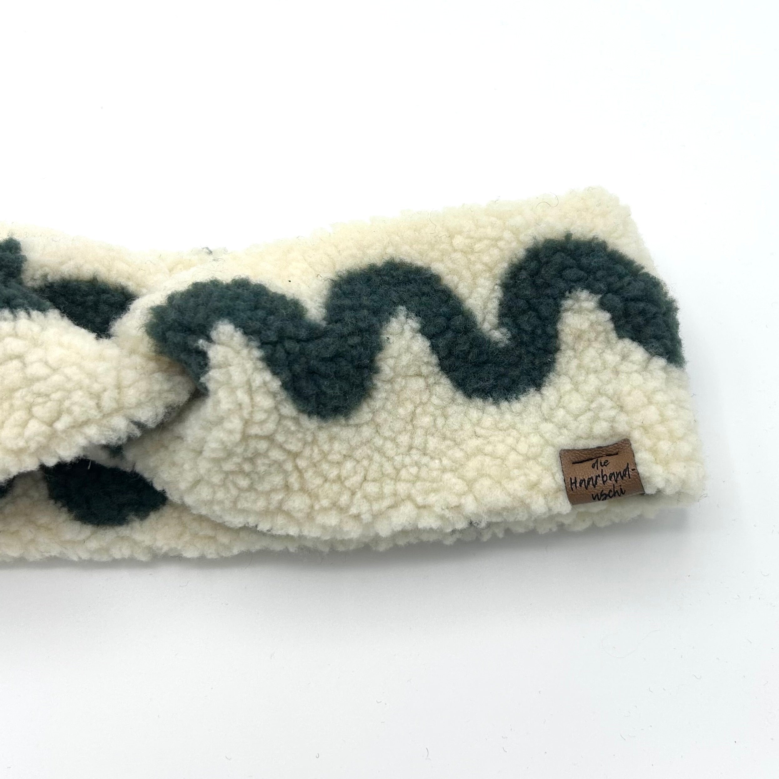 Basic Haarband - Teddy Wave Dunkelgrün