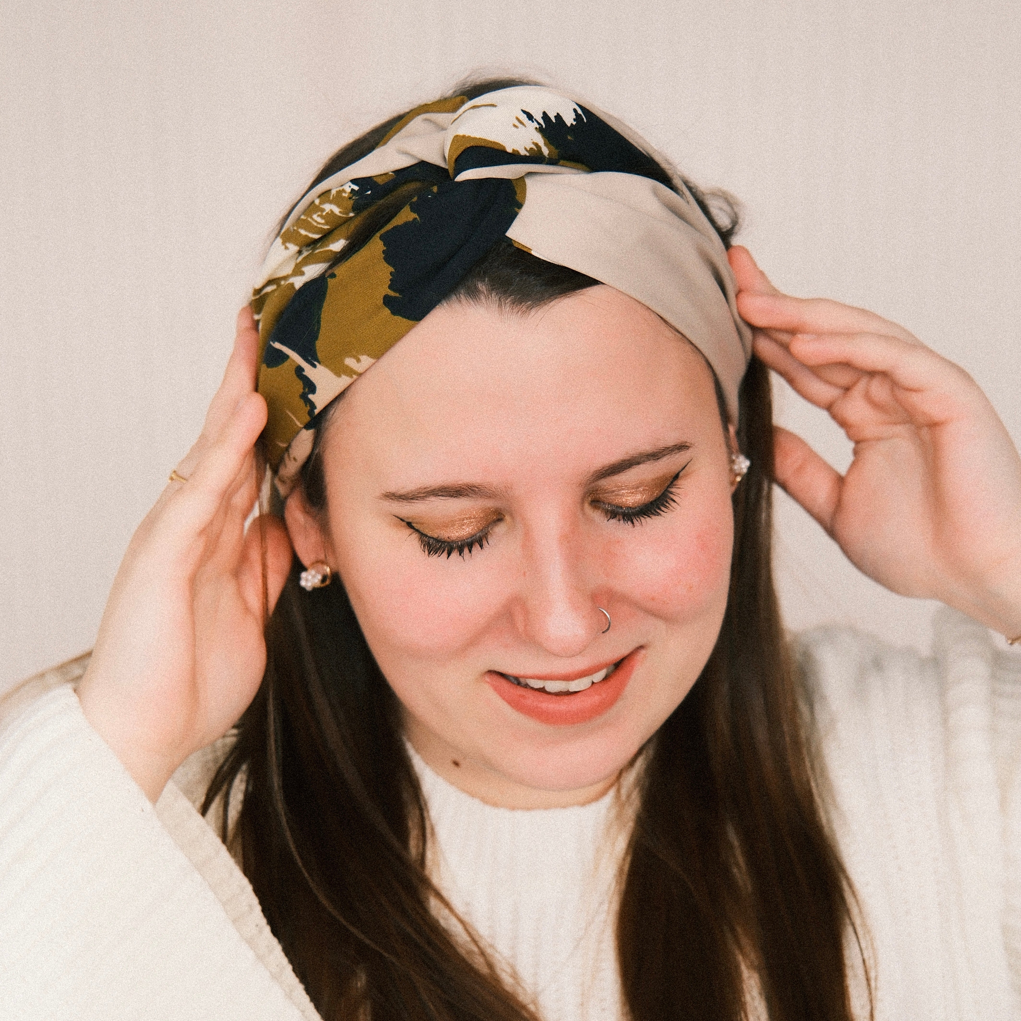 Drahthaarband 2 Seiten - Camouflage Grün/Beige