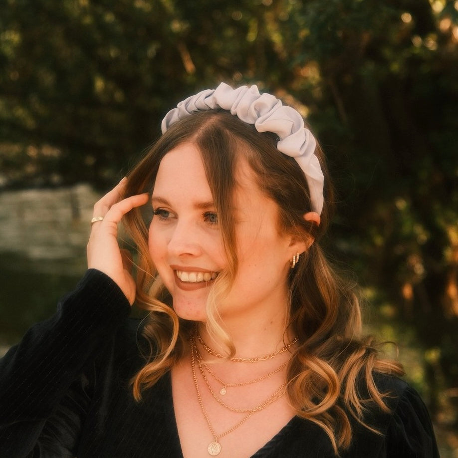 Ronja - Wedding Hellgrau - Haarreif gerafft