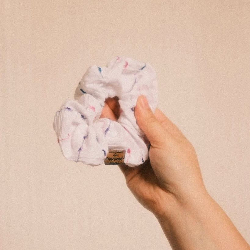 Scrunchie Boho weiß