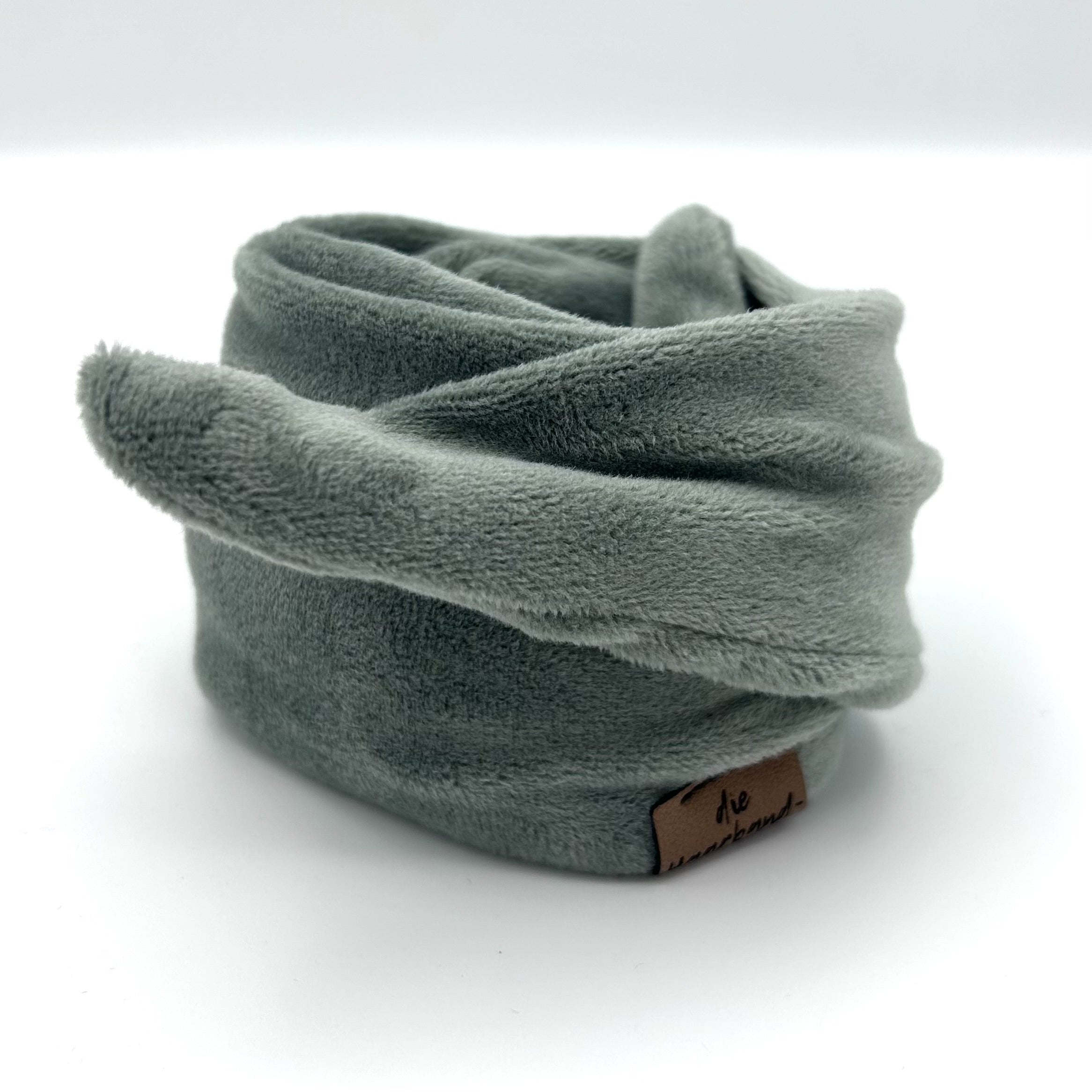 Drahthaarband schmal - Samt Soft Mint