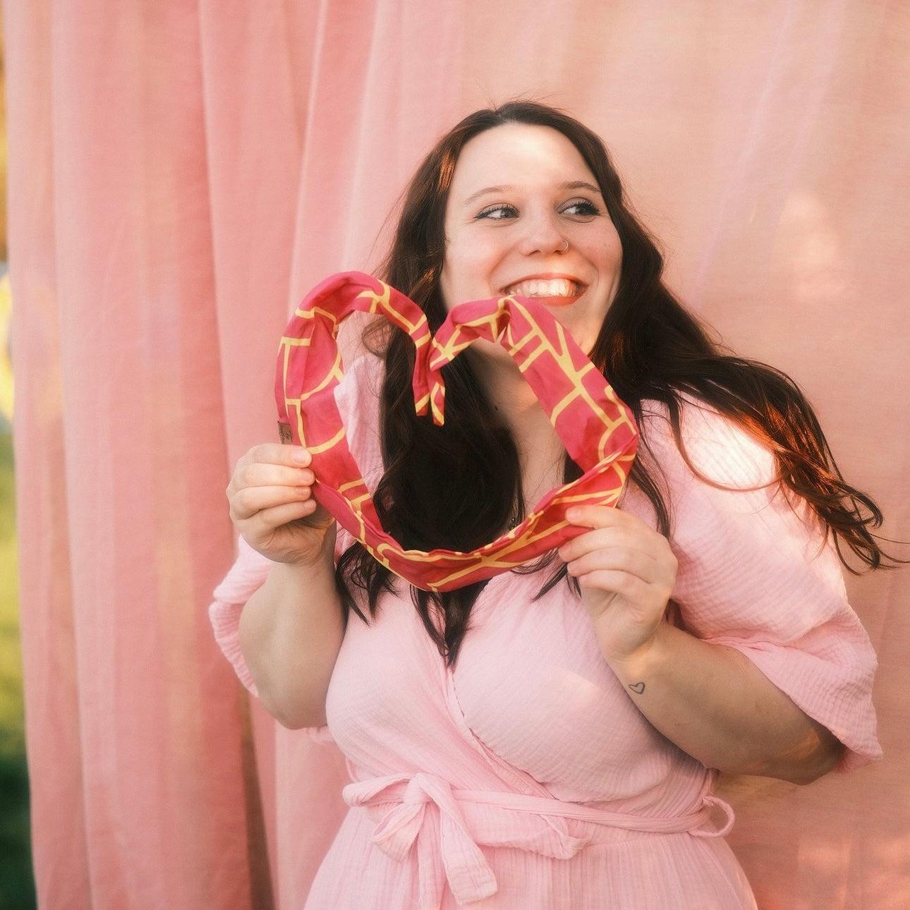 Drahthaarband Neon Pink/Gelb