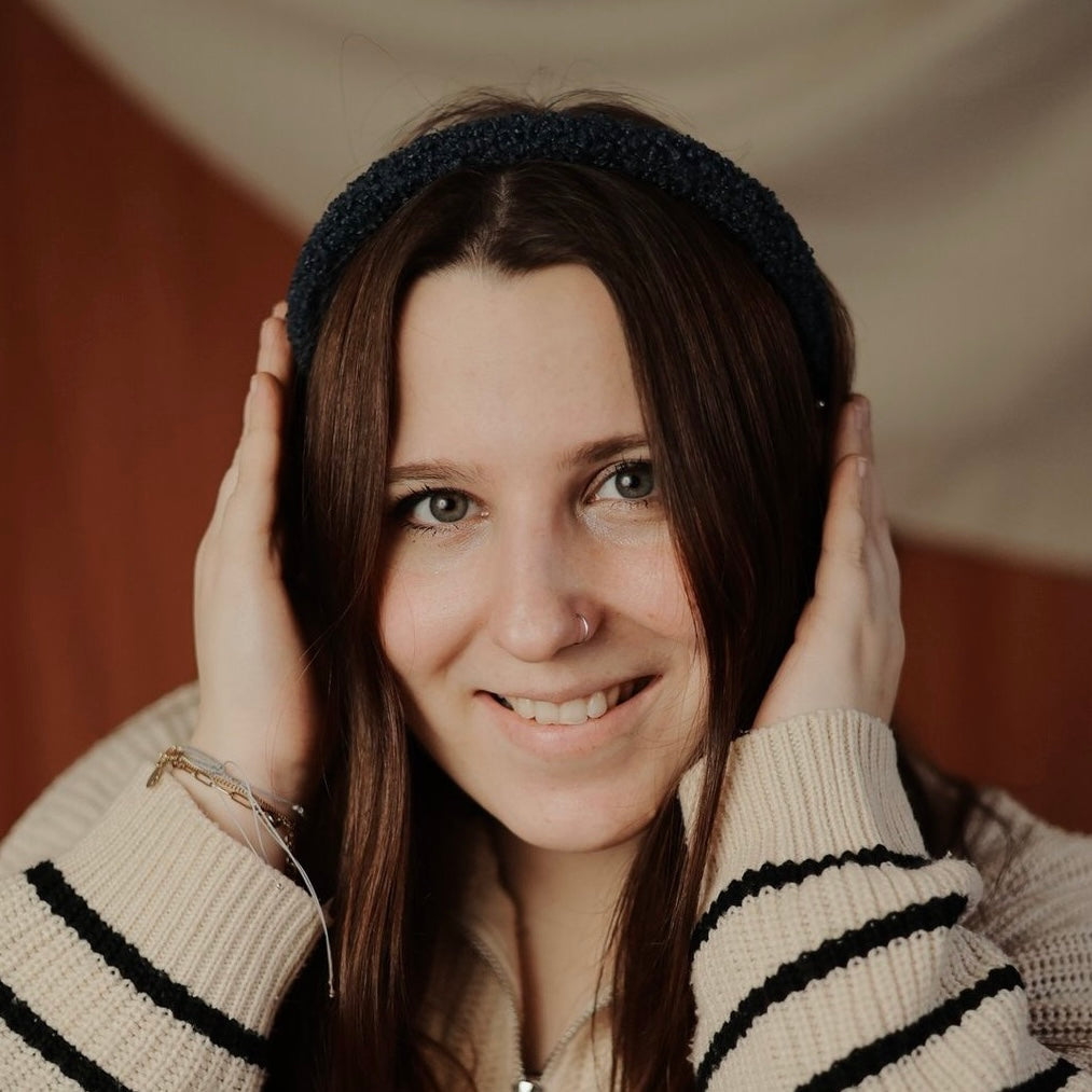 Lina Teddy Blau Haarreif