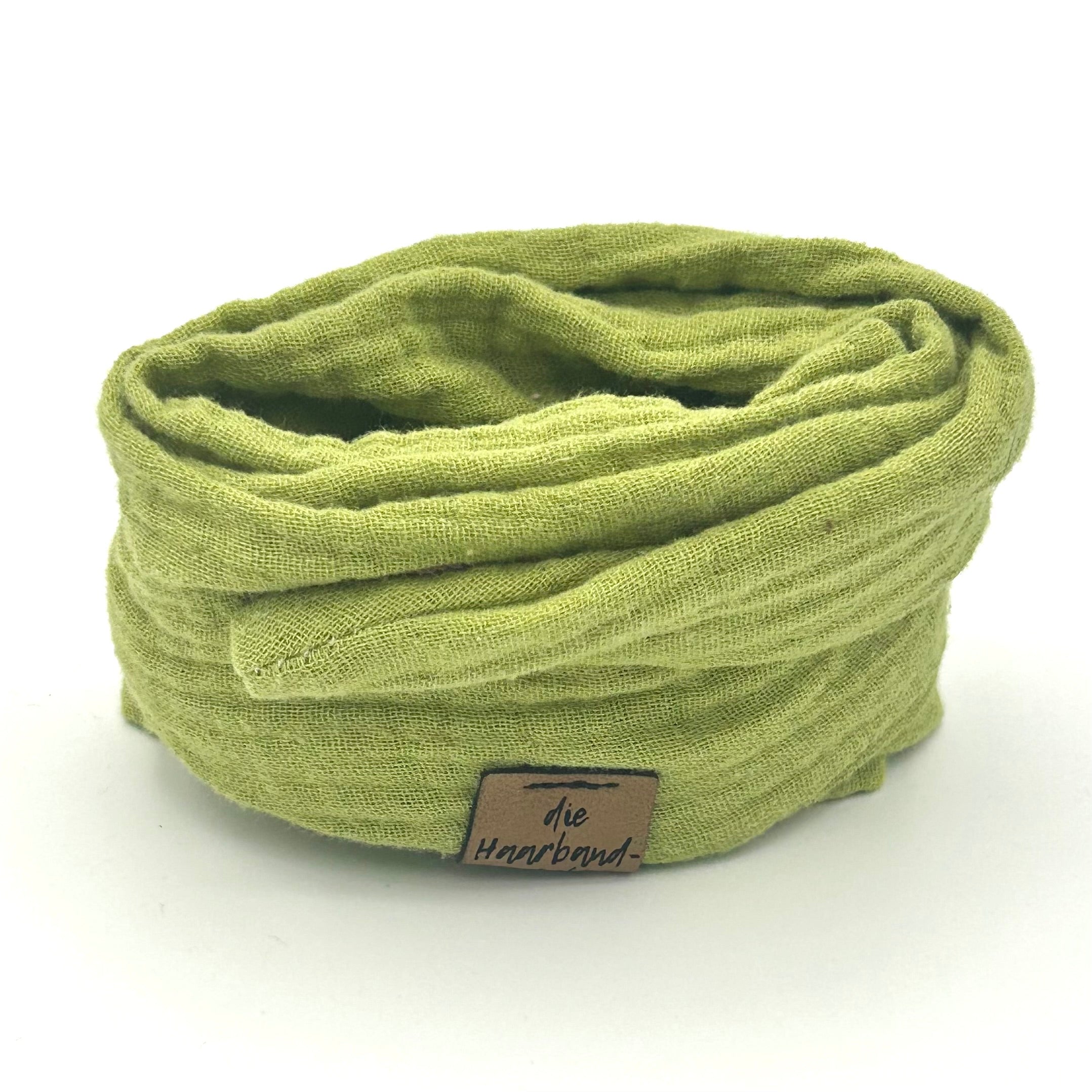 Drahthaarband Musselin hellgrün