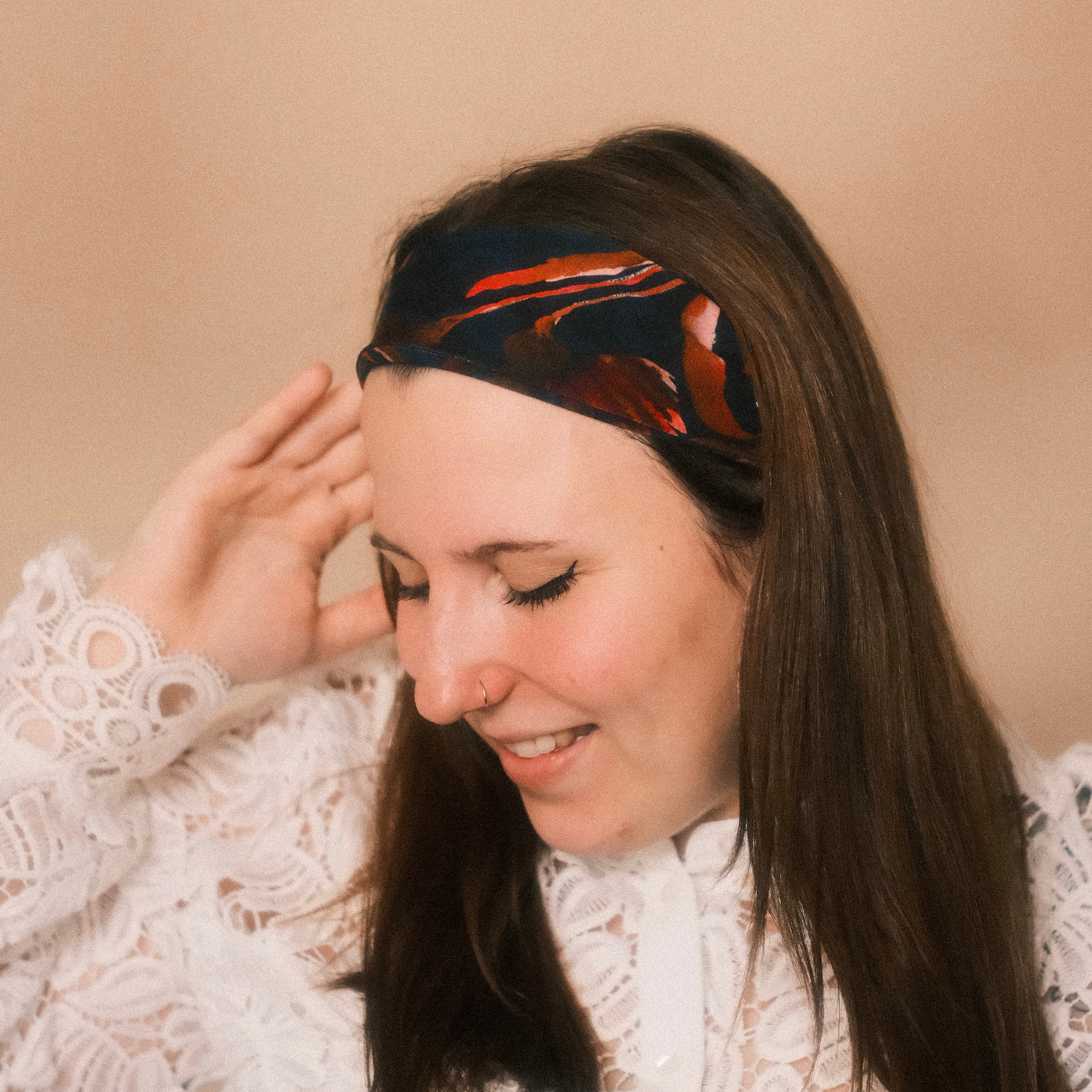 Basic Haarband - Herbstzauber Dunkelblau