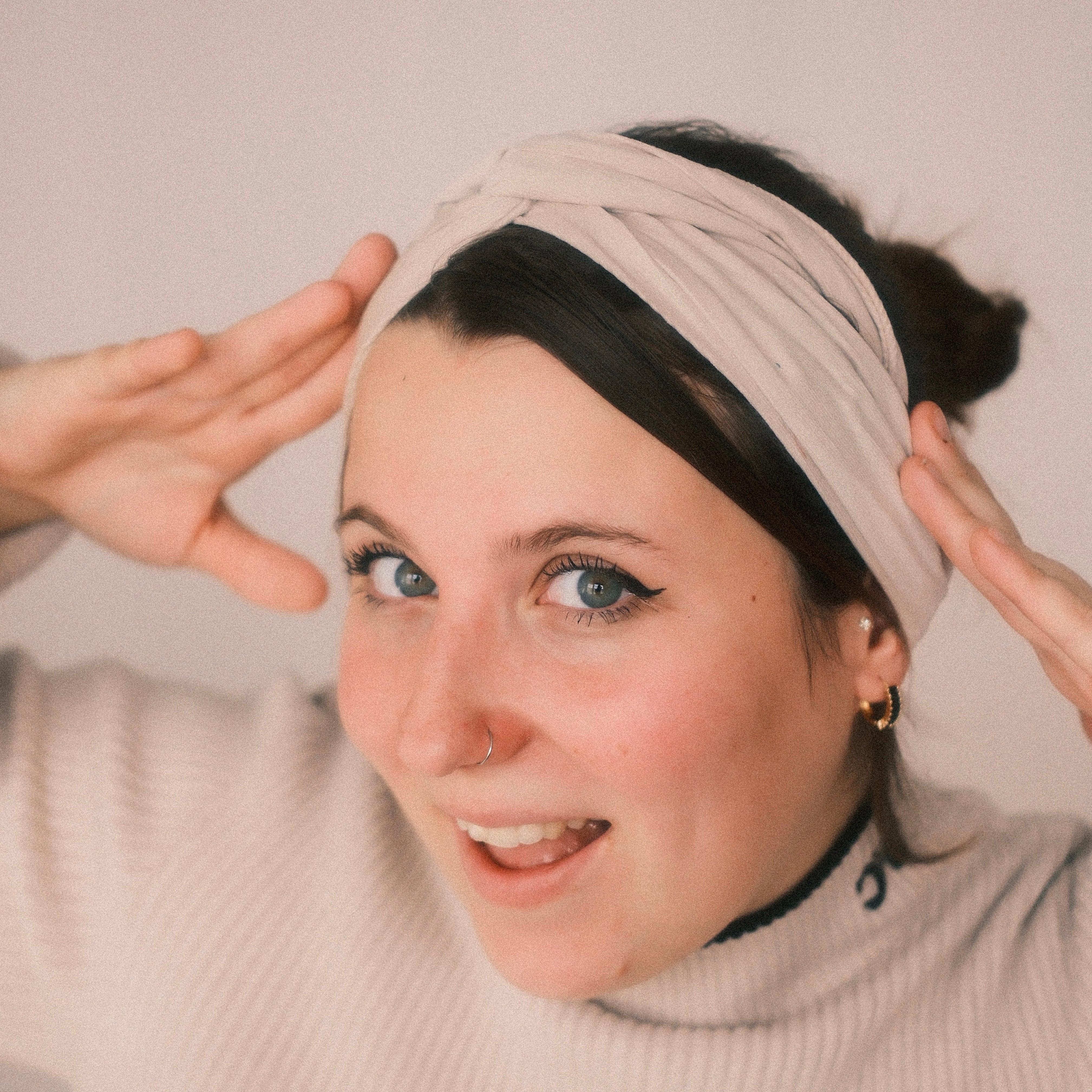 Drahthaarband - Feincord Beige