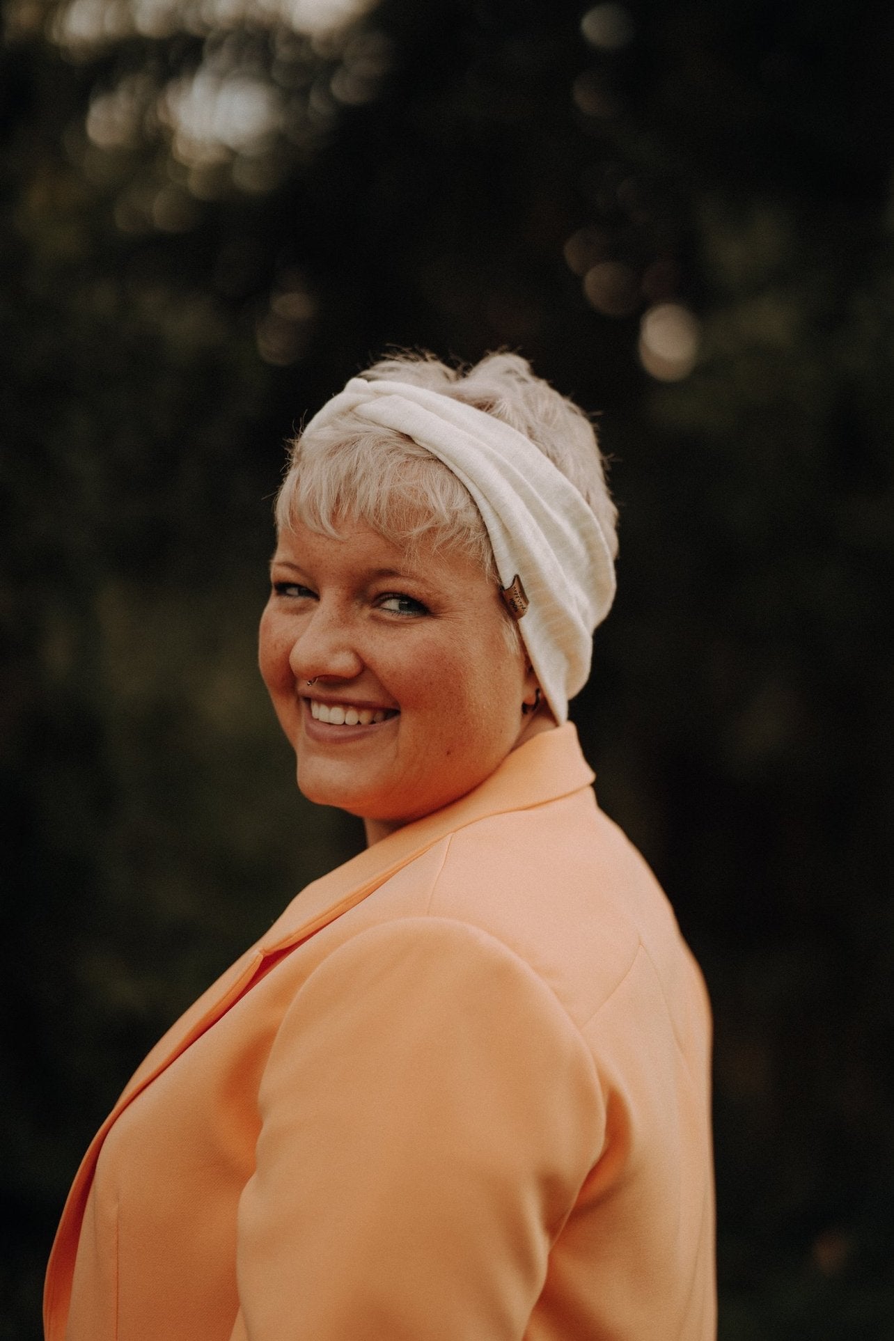 Haarband Basic Strick Cremeweiß