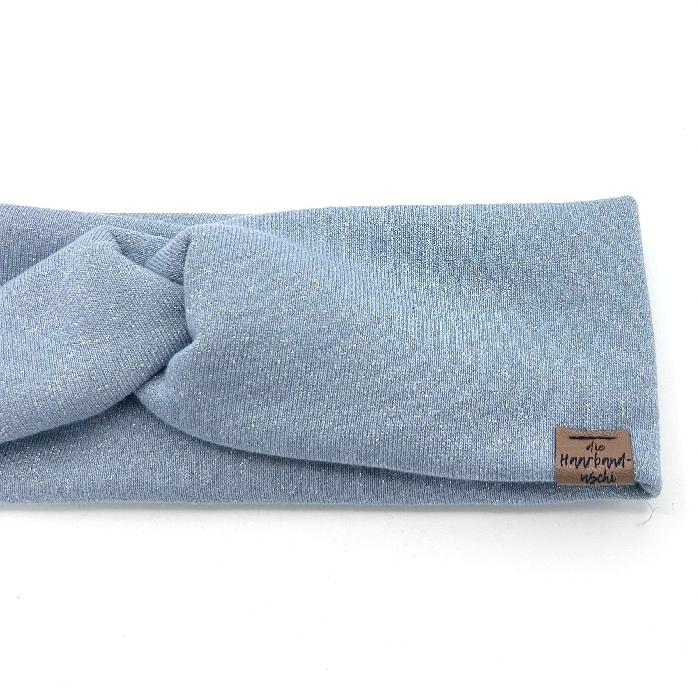 Basic Haarband - Glitzer Hellblau