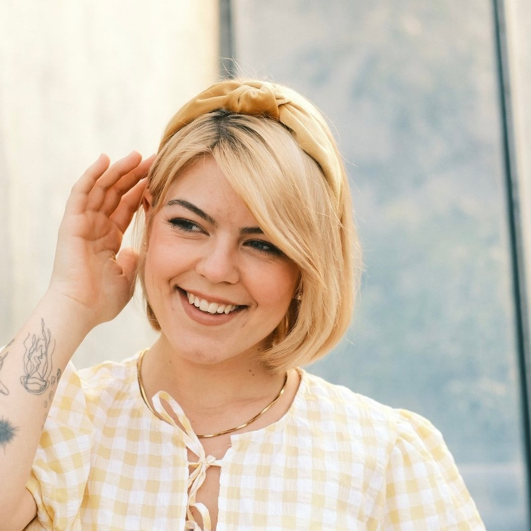 Elli - sonnengelb Haarreif Knoten