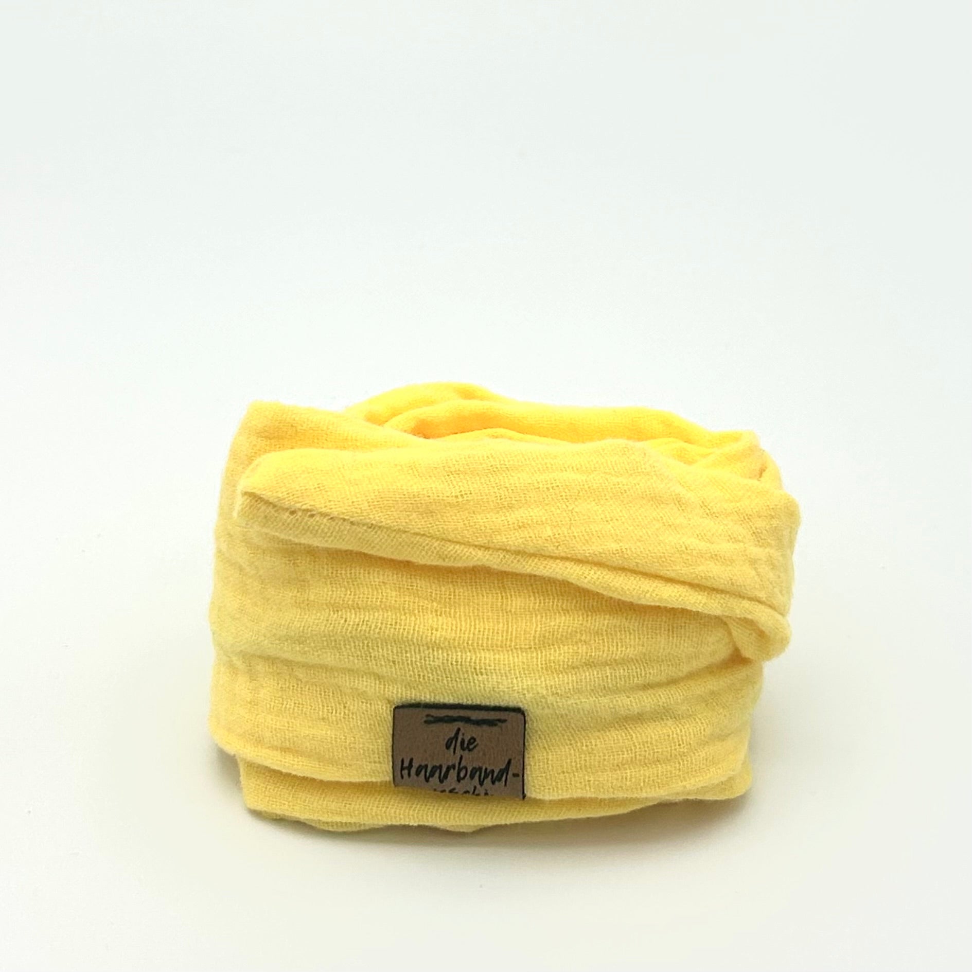 Drahthaarband Musselin butter yellow
