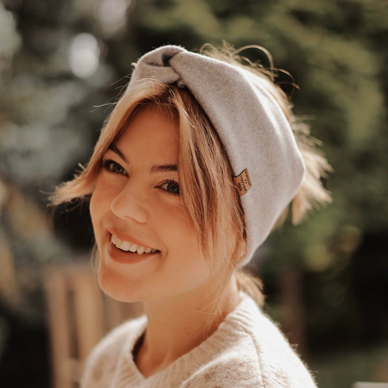 Basic Haarband - Hellgrau