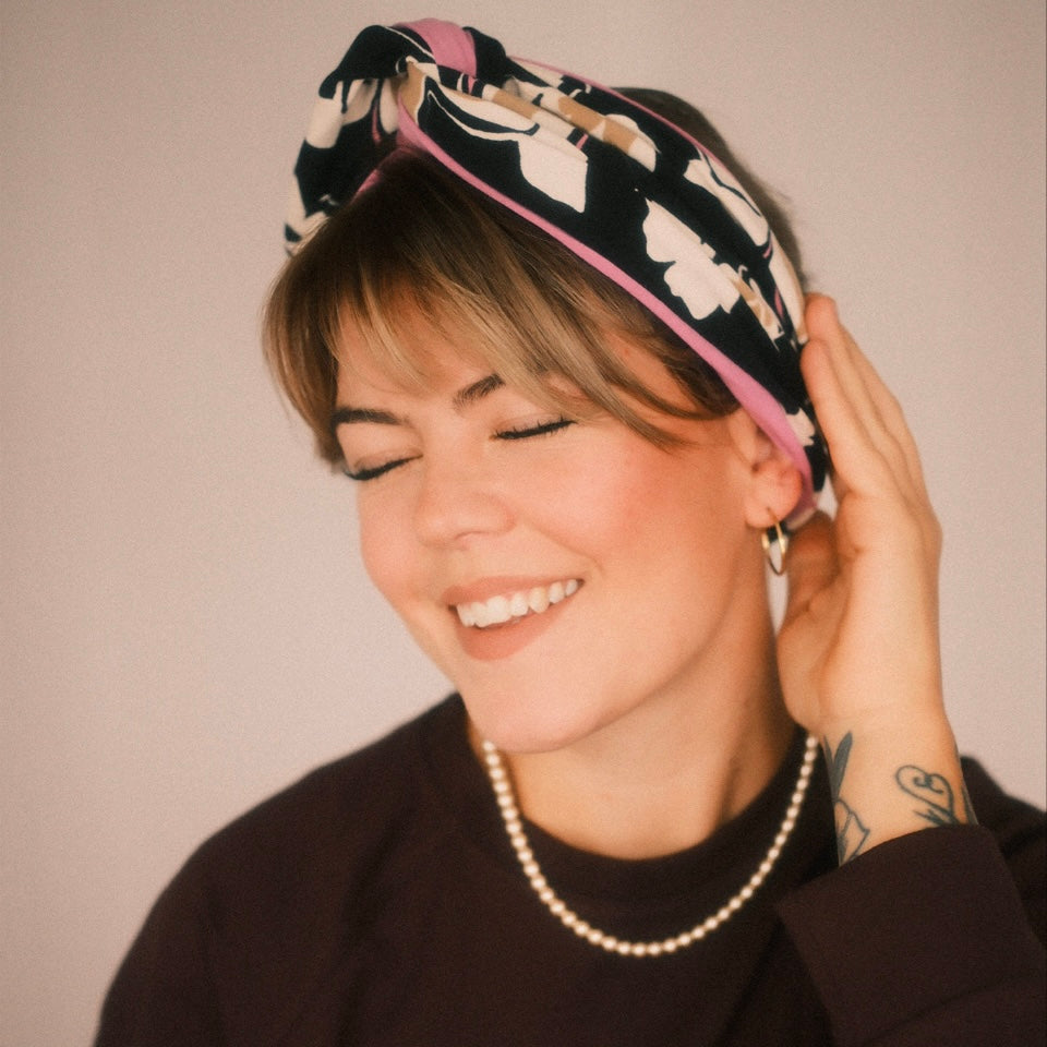 Drahthaarband 2 Seiten - Blume Retro