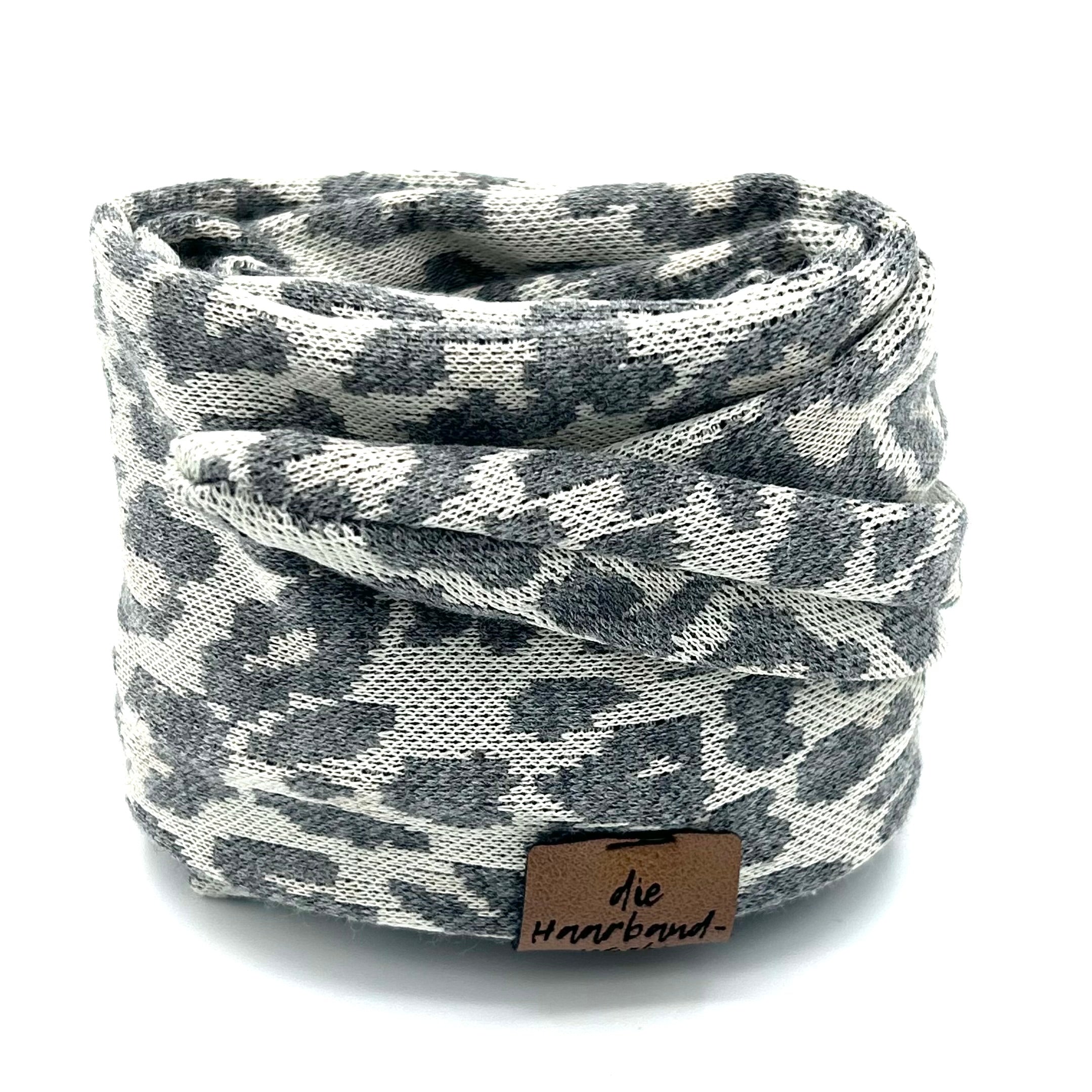 Drahthaarband schmal - Strick Leo Grau