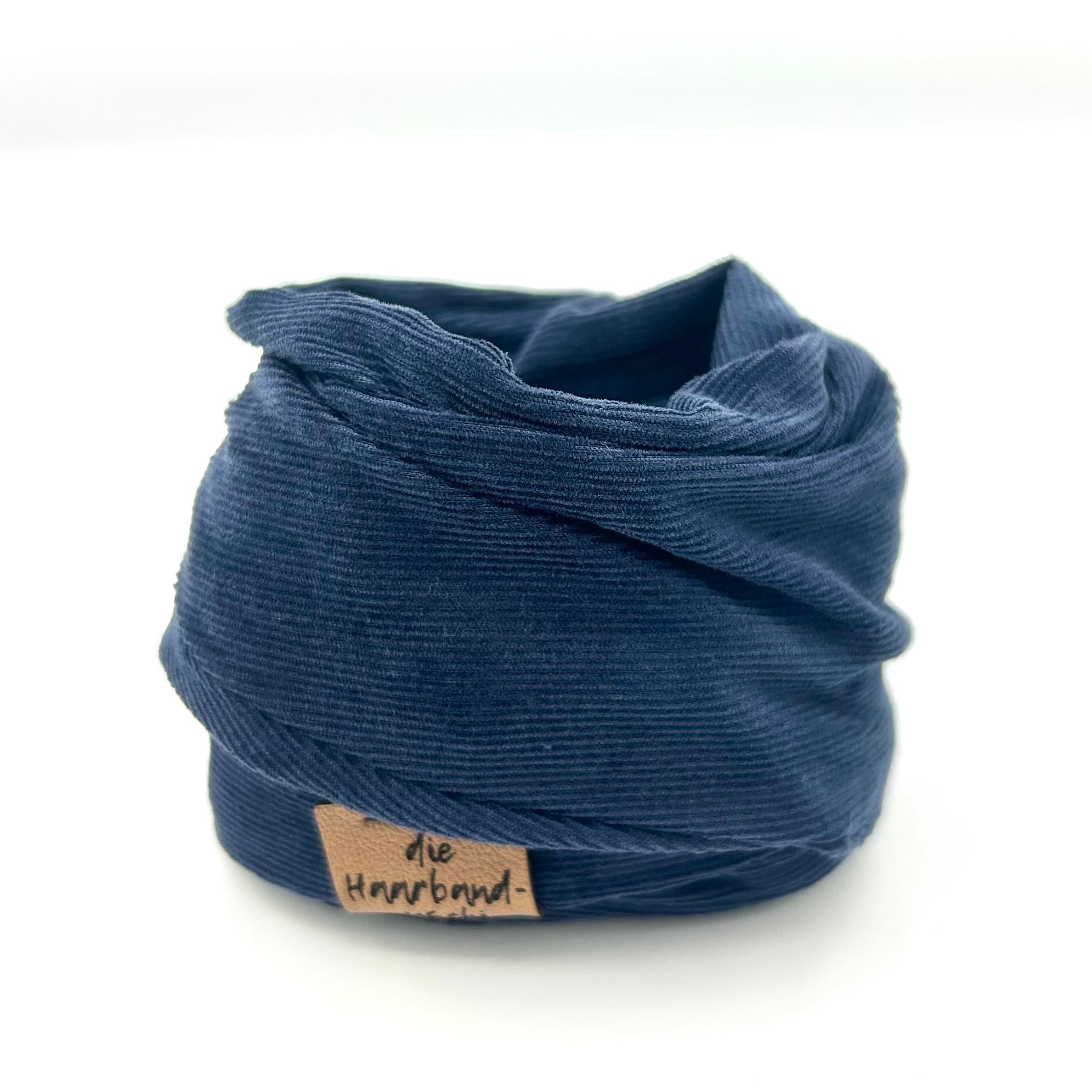 Drahthaarband - Feincord Dunkelblau