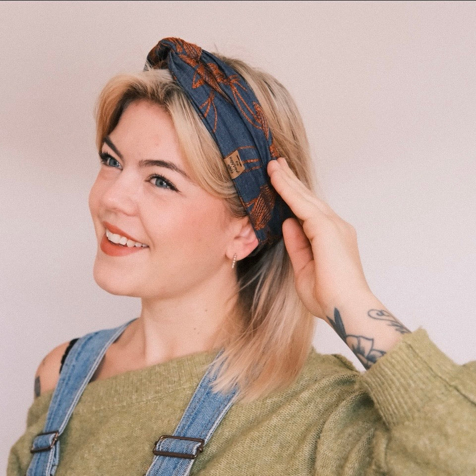 Drahthaarband schmal - Boho Jeans Rost