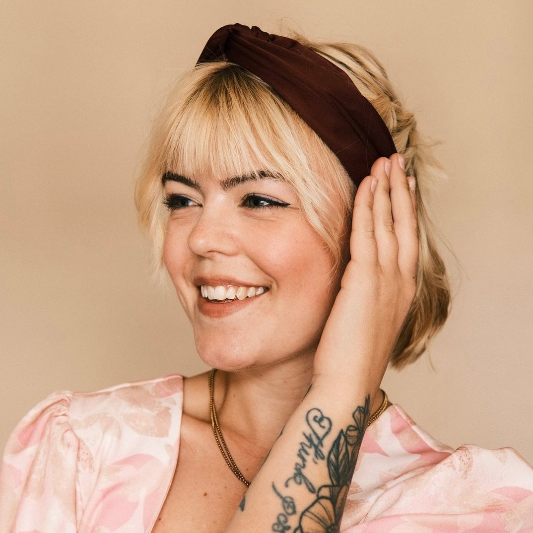 Drahthaarband Satin Bordeaux