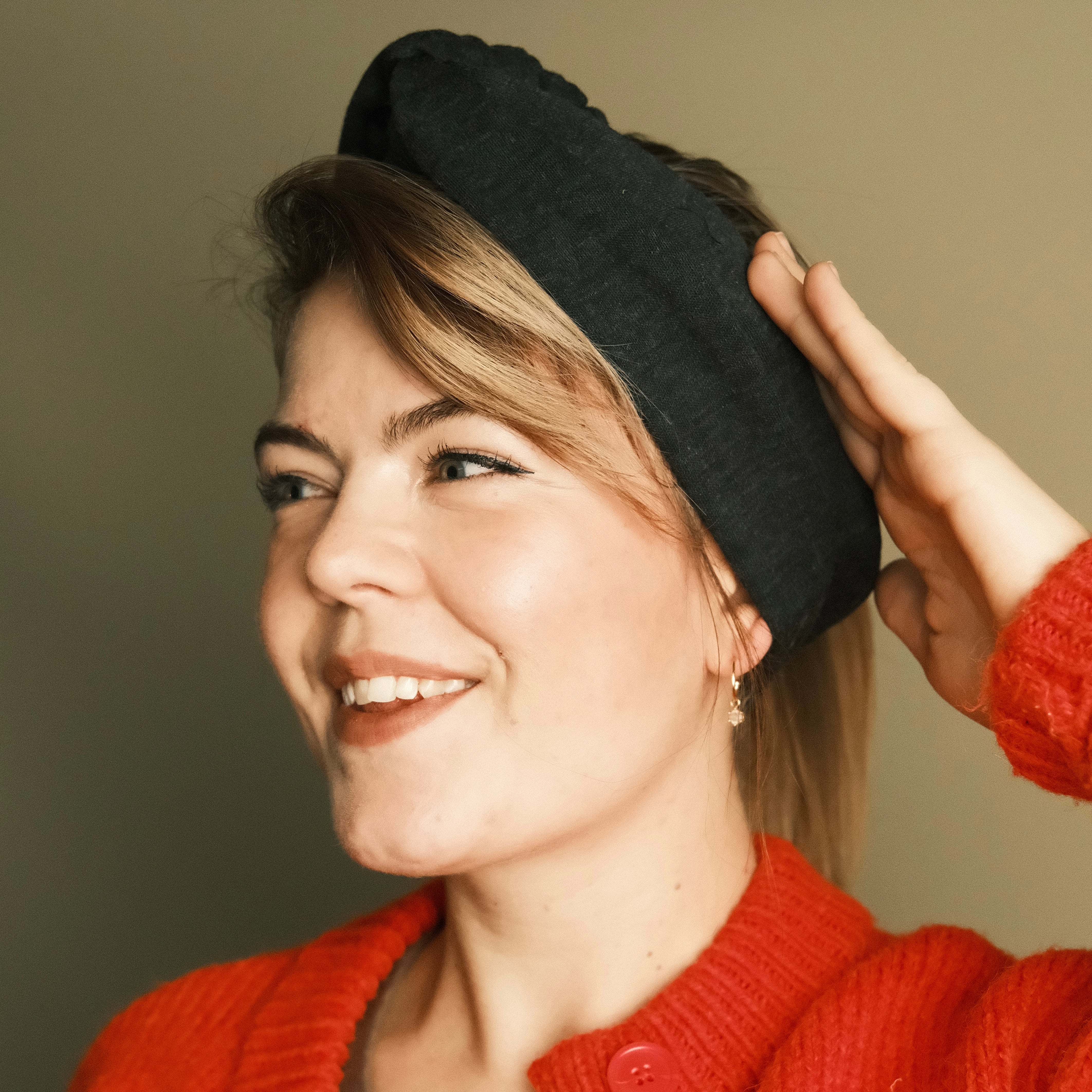 Drahthaarband breit - Warm Schwarz