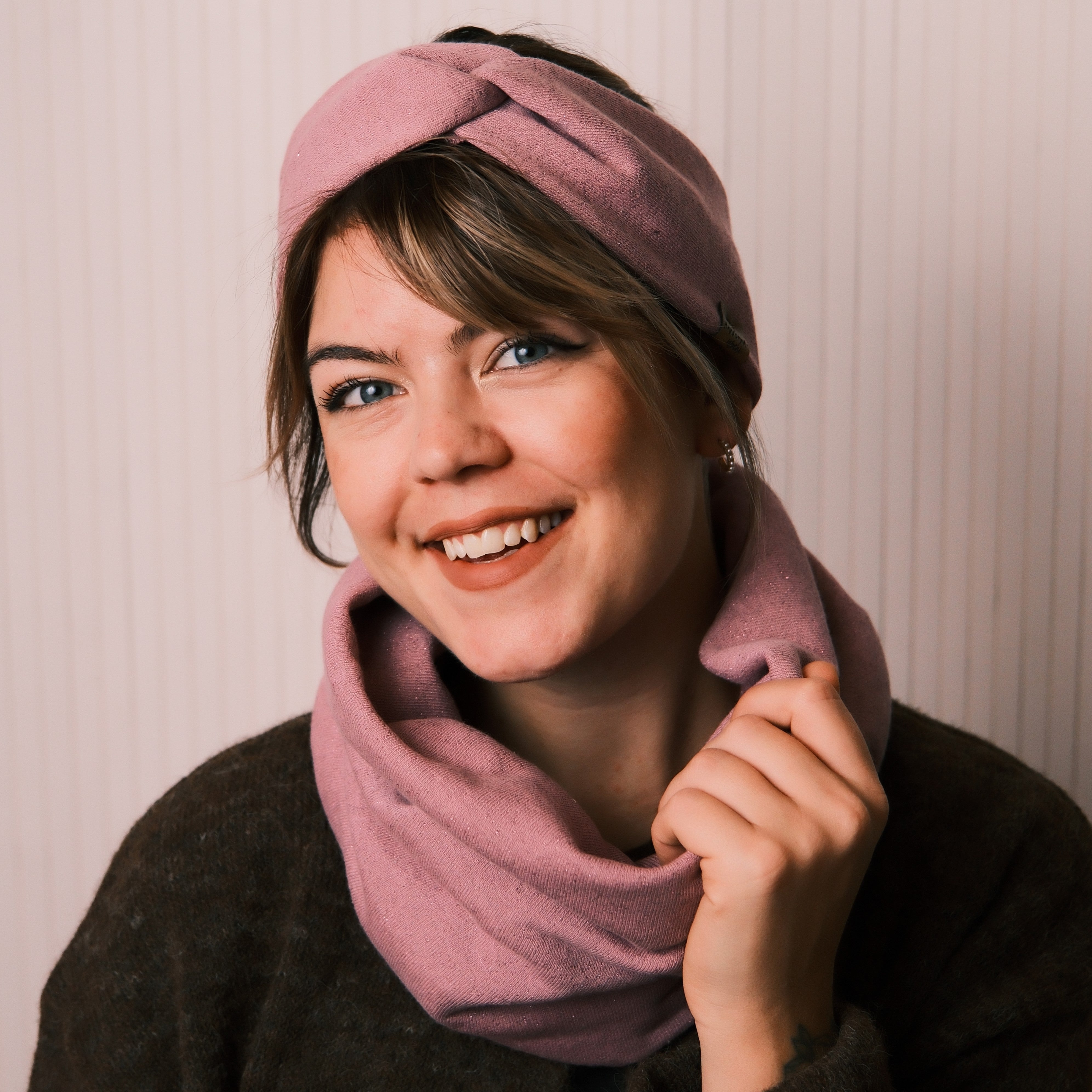 Basic Haarband - Glitzer Rosa