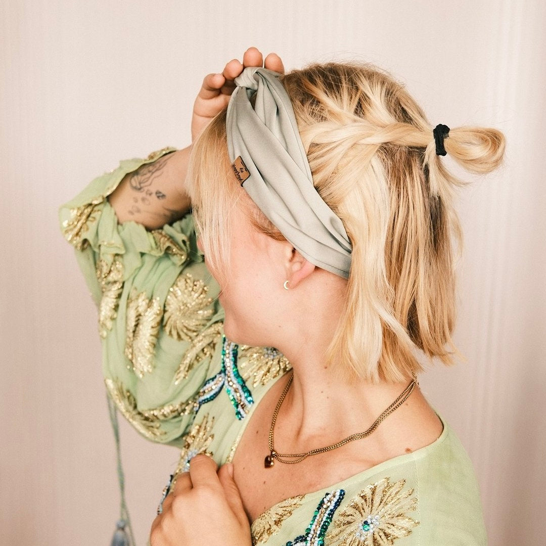 Drahthaarband Satin light Matcha