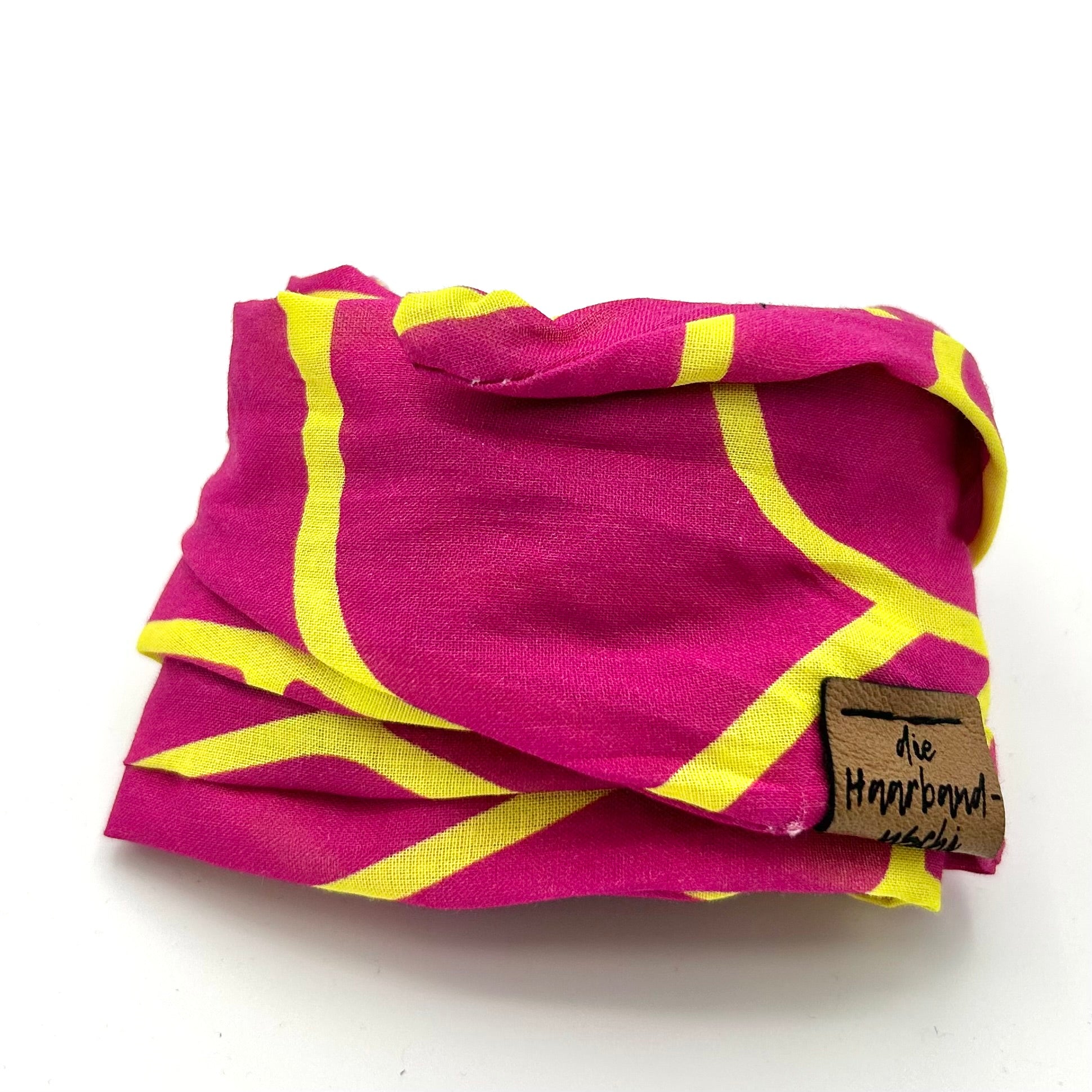 Drahthaarband Neon Pink/Gelb