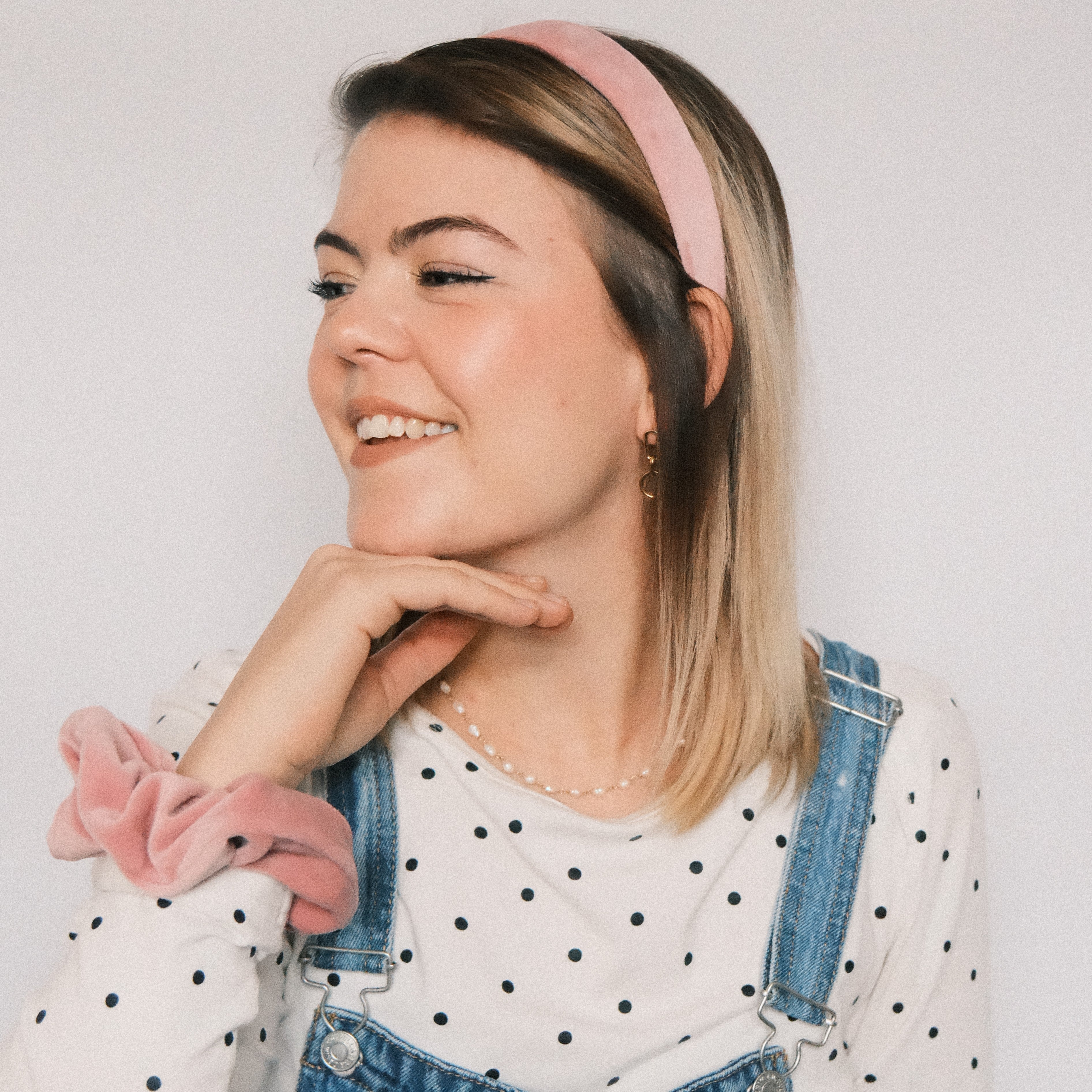 Scrunchie - Samt Puderrosa