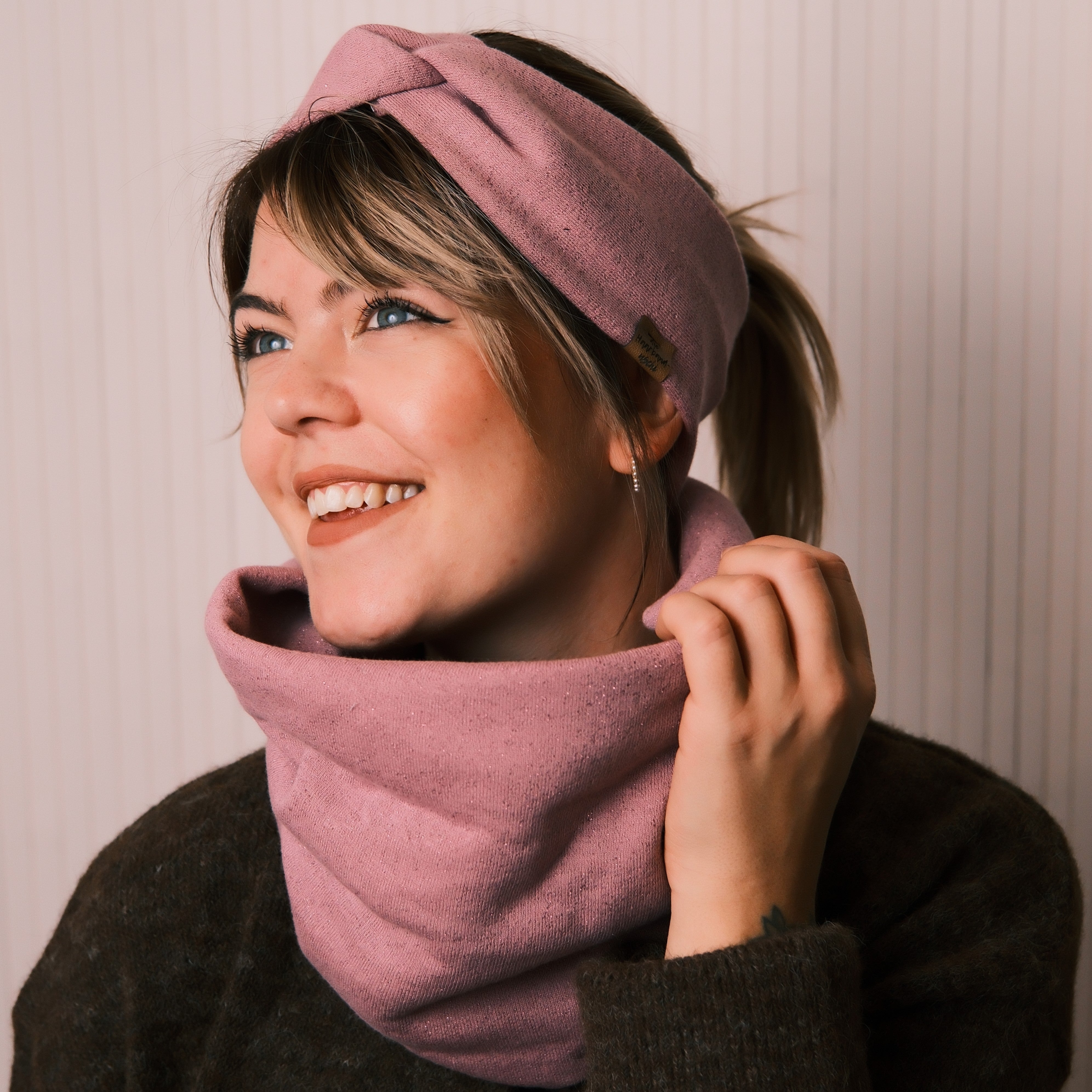 Basic Haarband - Glitzer Rosa