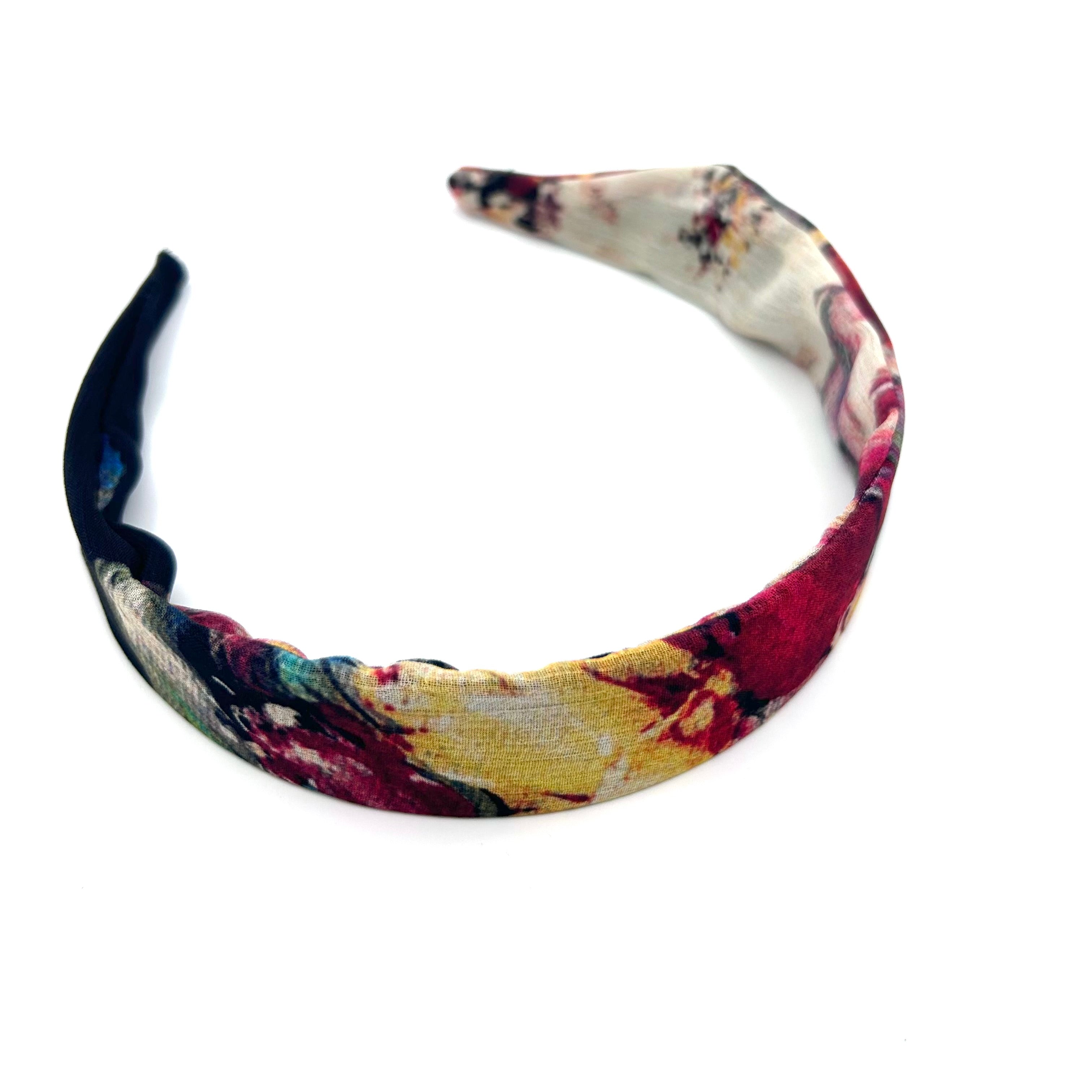 Anne - Aquarell beige/schwarz/rot