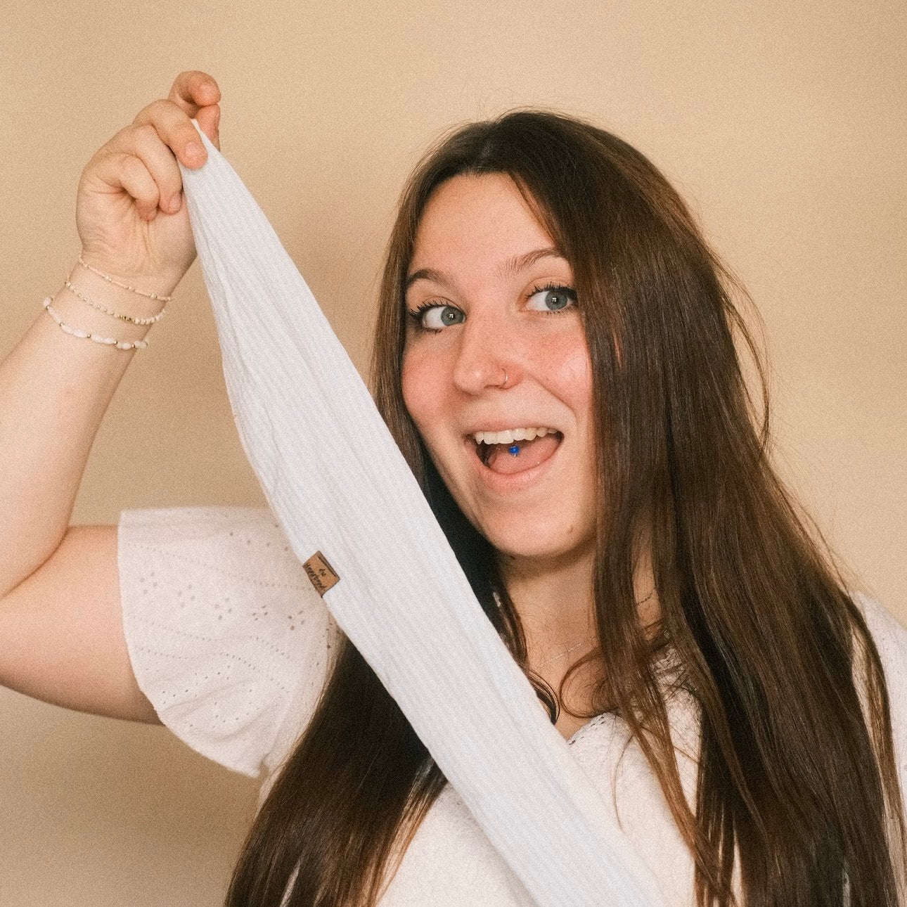 Drahthaarband 2 Seiten gestreift Grün