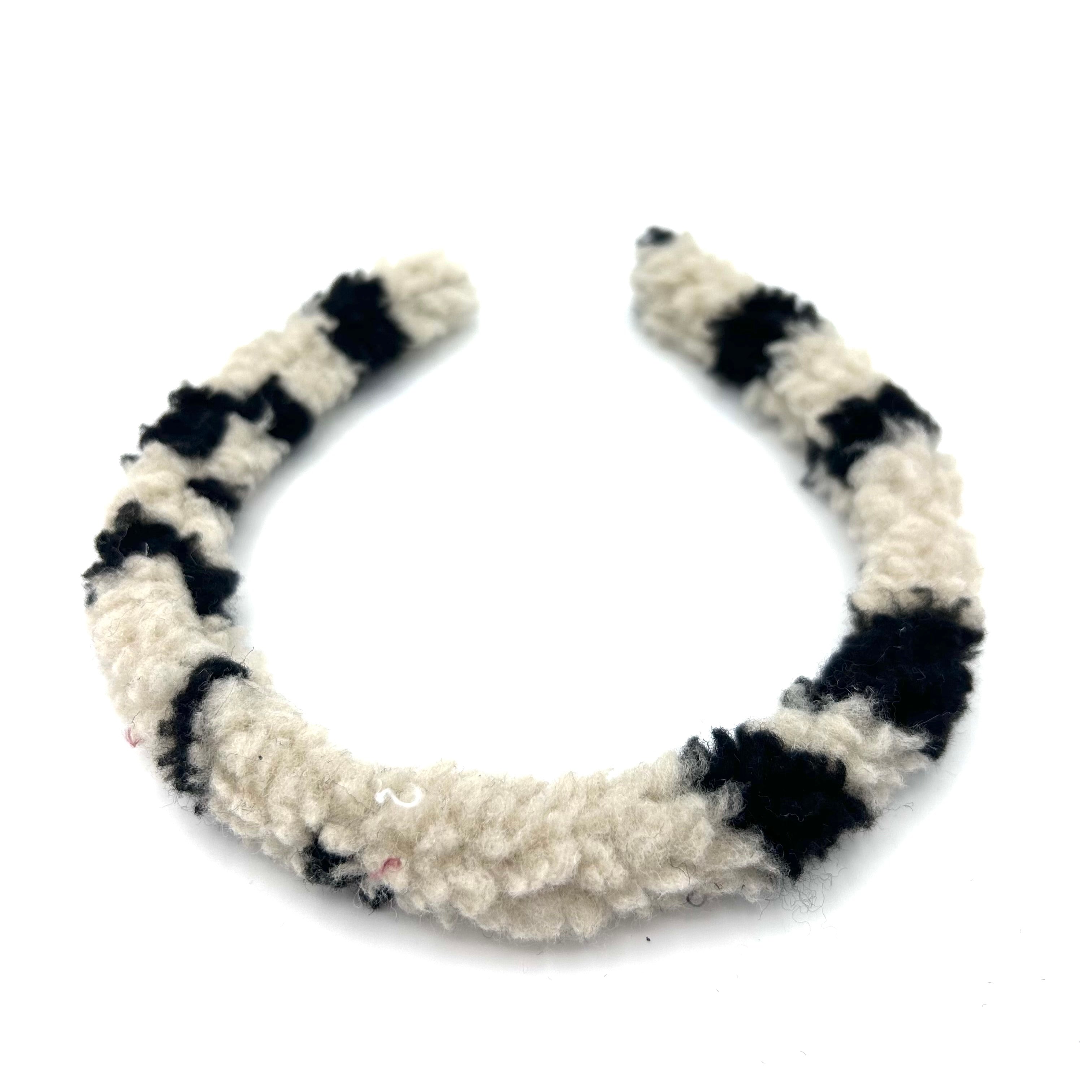 Lina Teddy Zebrastreifen weiß Haarreif