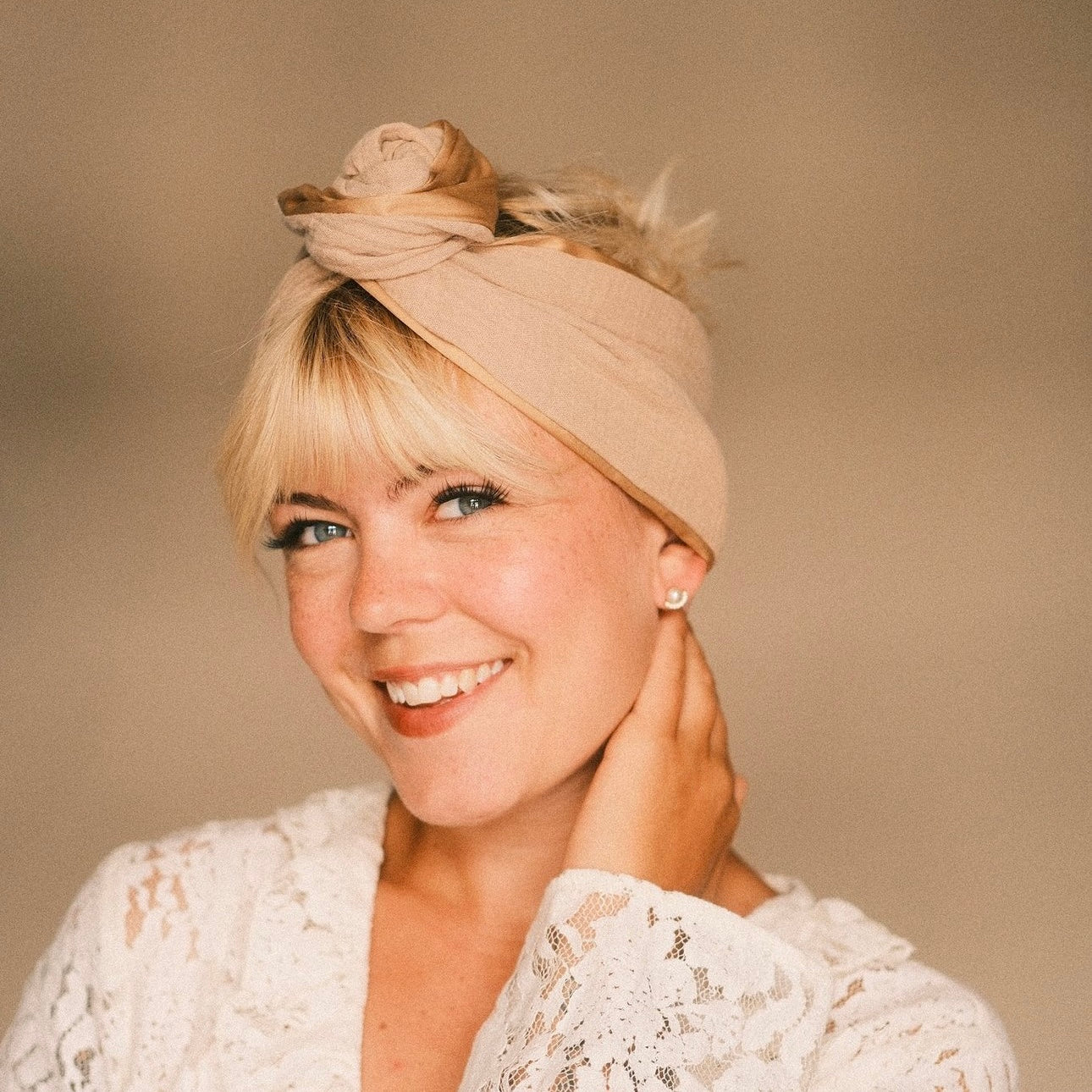 Drahthaarband 2 Seiten Beige