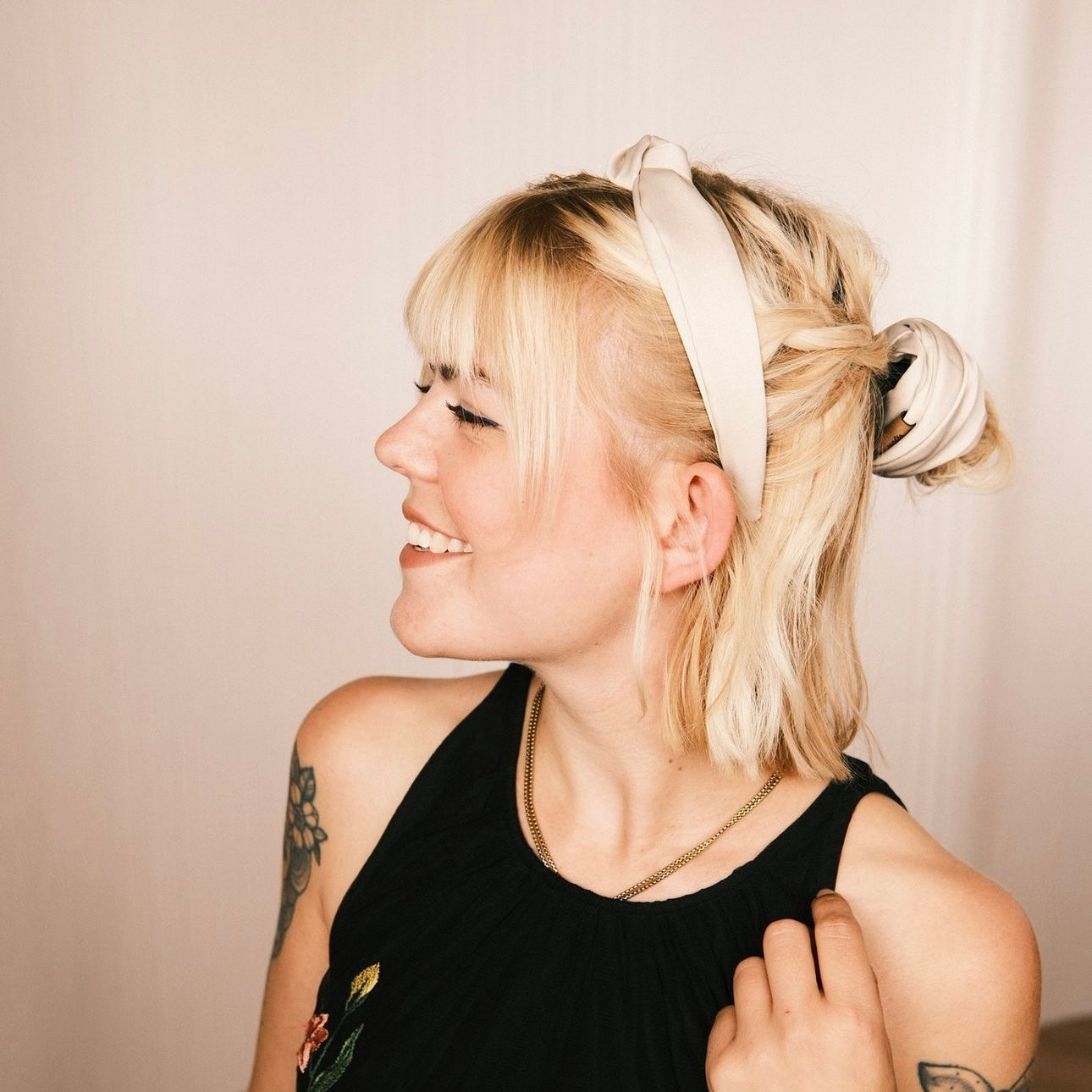 Rosalie - beige Satin